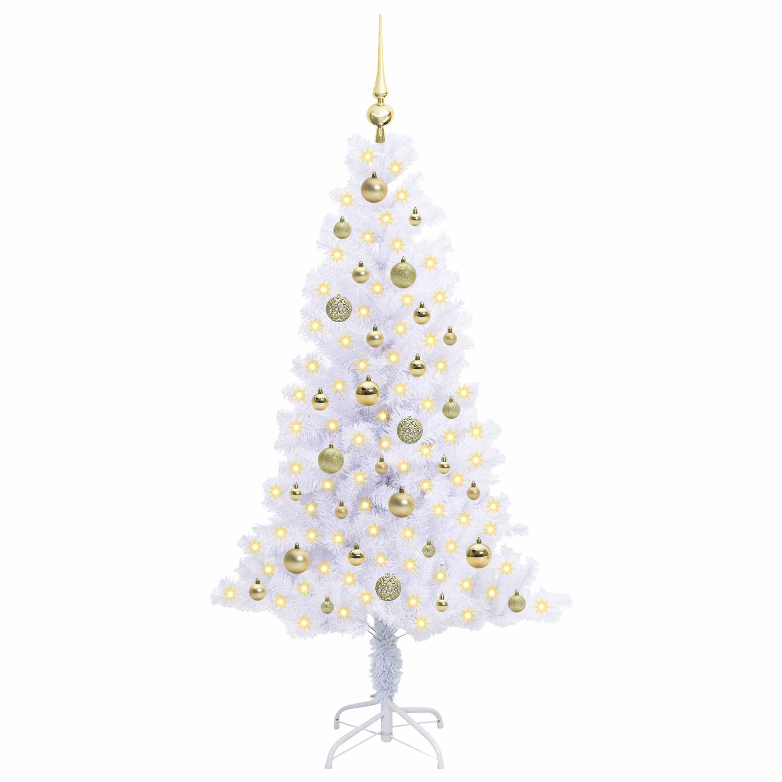 Mākslīgā Ziemassvētku eglīte SNOW GROVE, ar 150 LED Balta 150 gab.