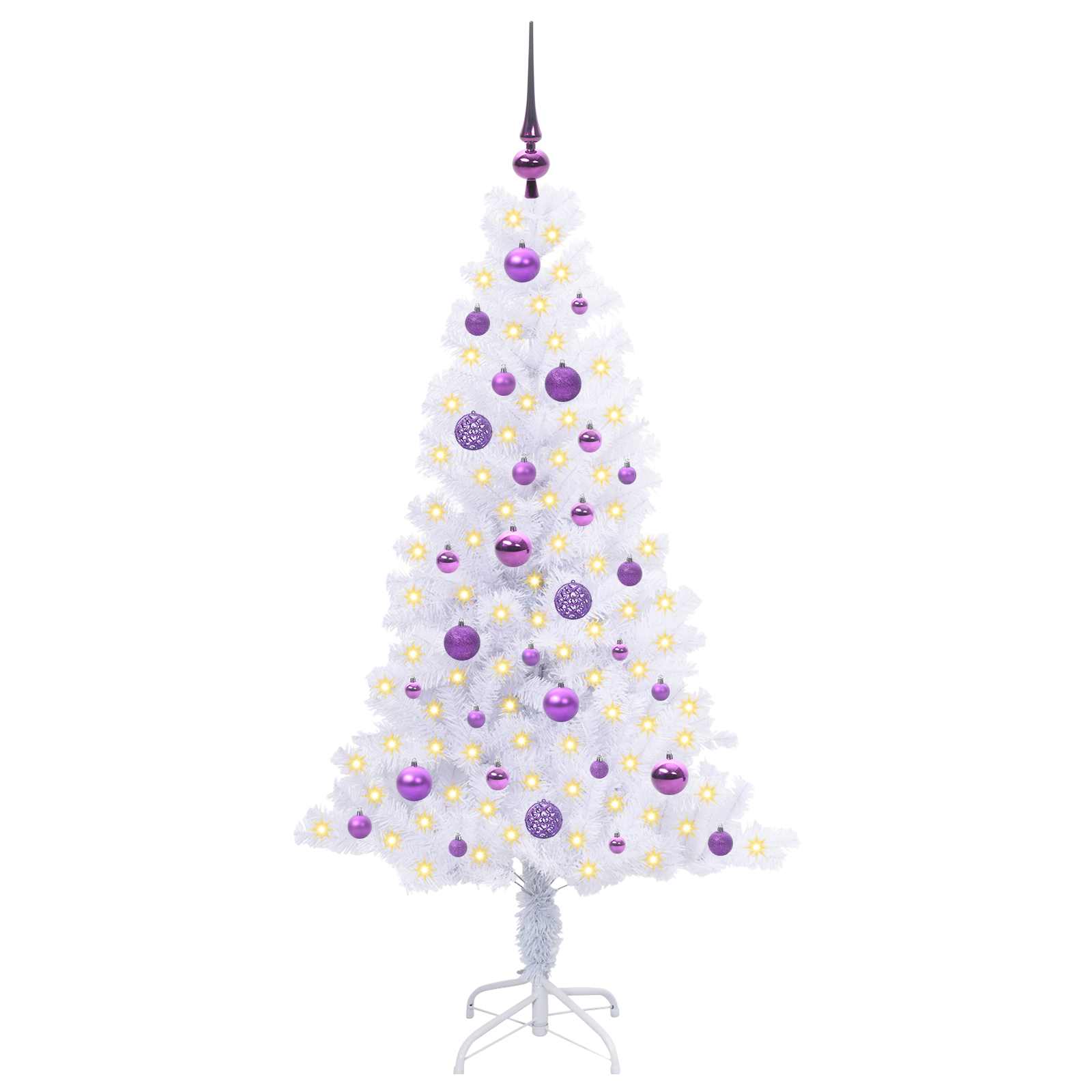 Mākslīgā Ziemassvētku eglīte SNOW GROVE, ar 150 LED Baltas 150 gab.