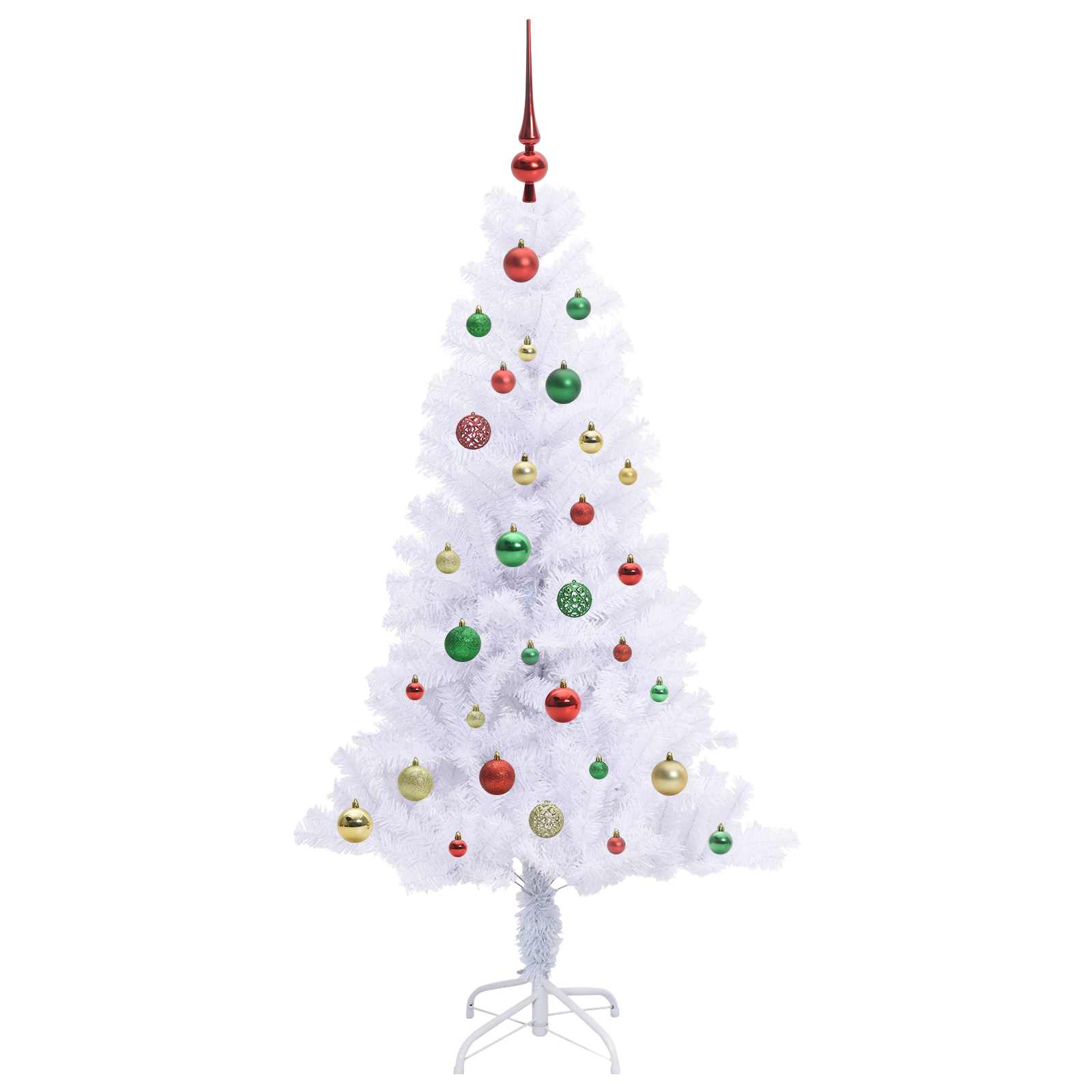 Dirbtinė Kalėdų eglutė su 150 LED Balta 150 cm PVC ir plienas