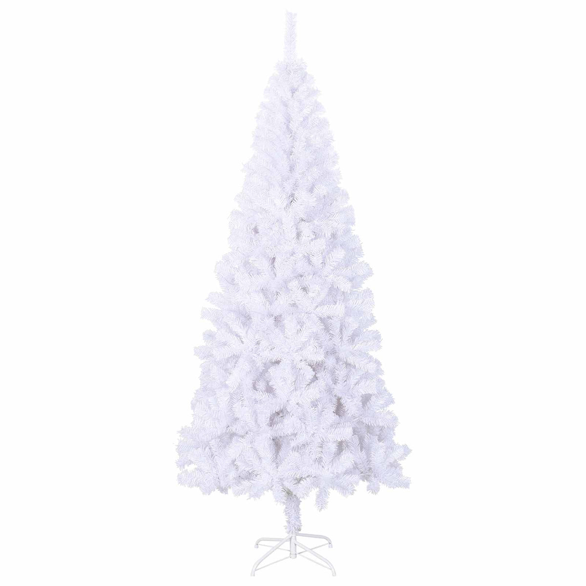 Dirbtinė Kalėdų eglutė su 300 LED Balta 210 cm PVC ir Plienas
