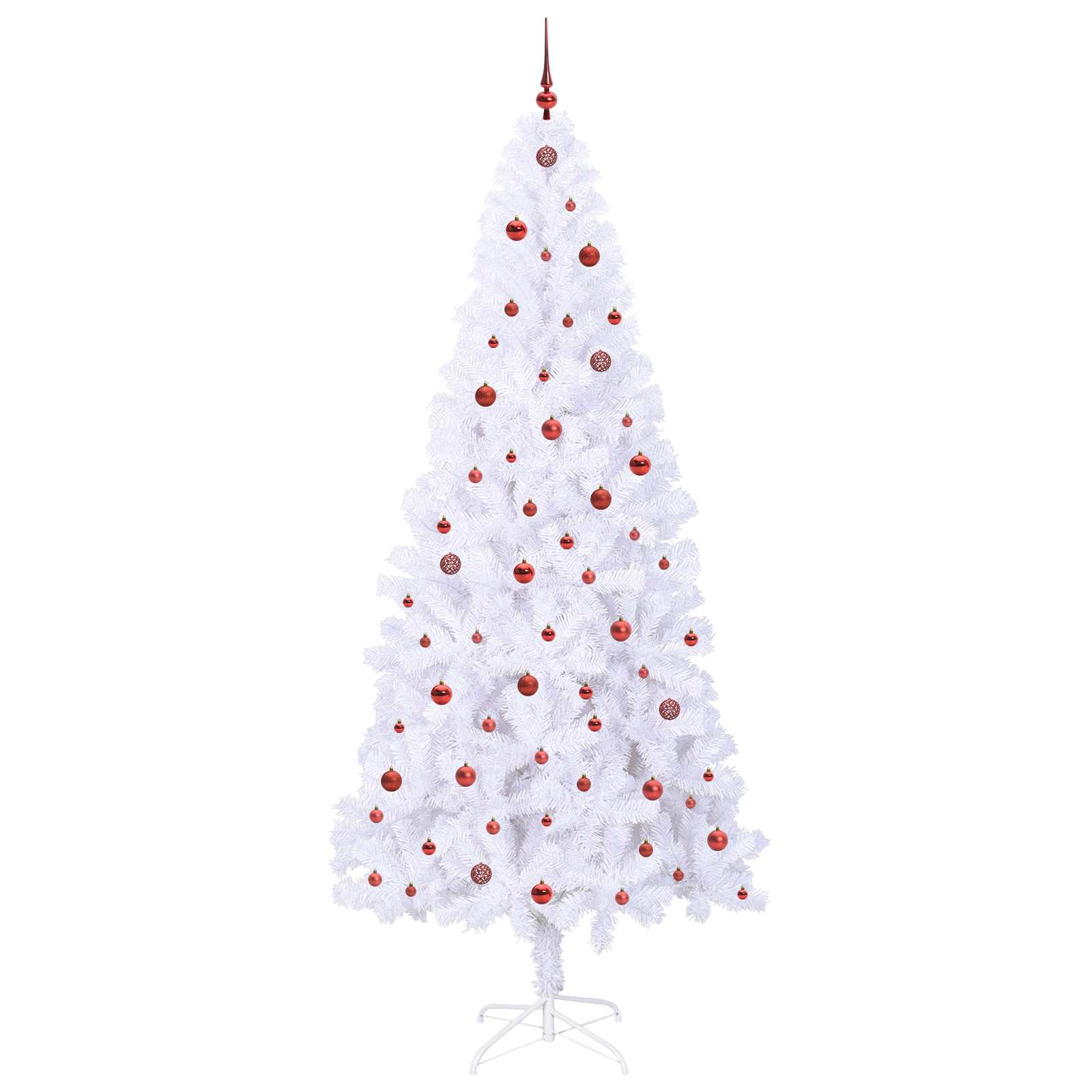 Dirbtinė Kalėdų eglutė su 300 LED Balta 240 cm PVC ir Plienas