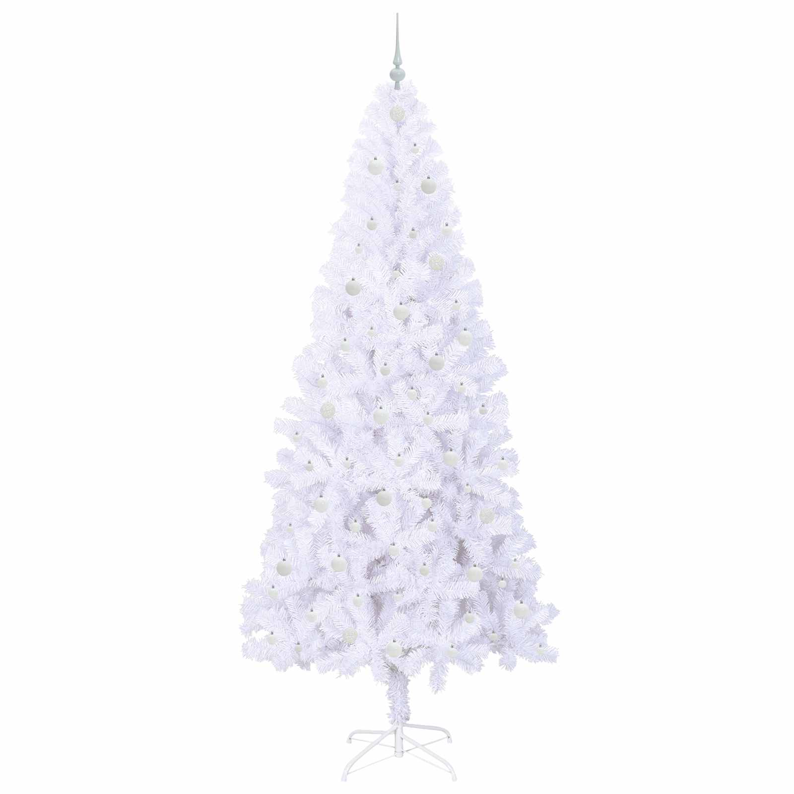 Dirbtinė Kalėdų eglutė su 300 LED Balta 240 cm PVC ir Plienas
