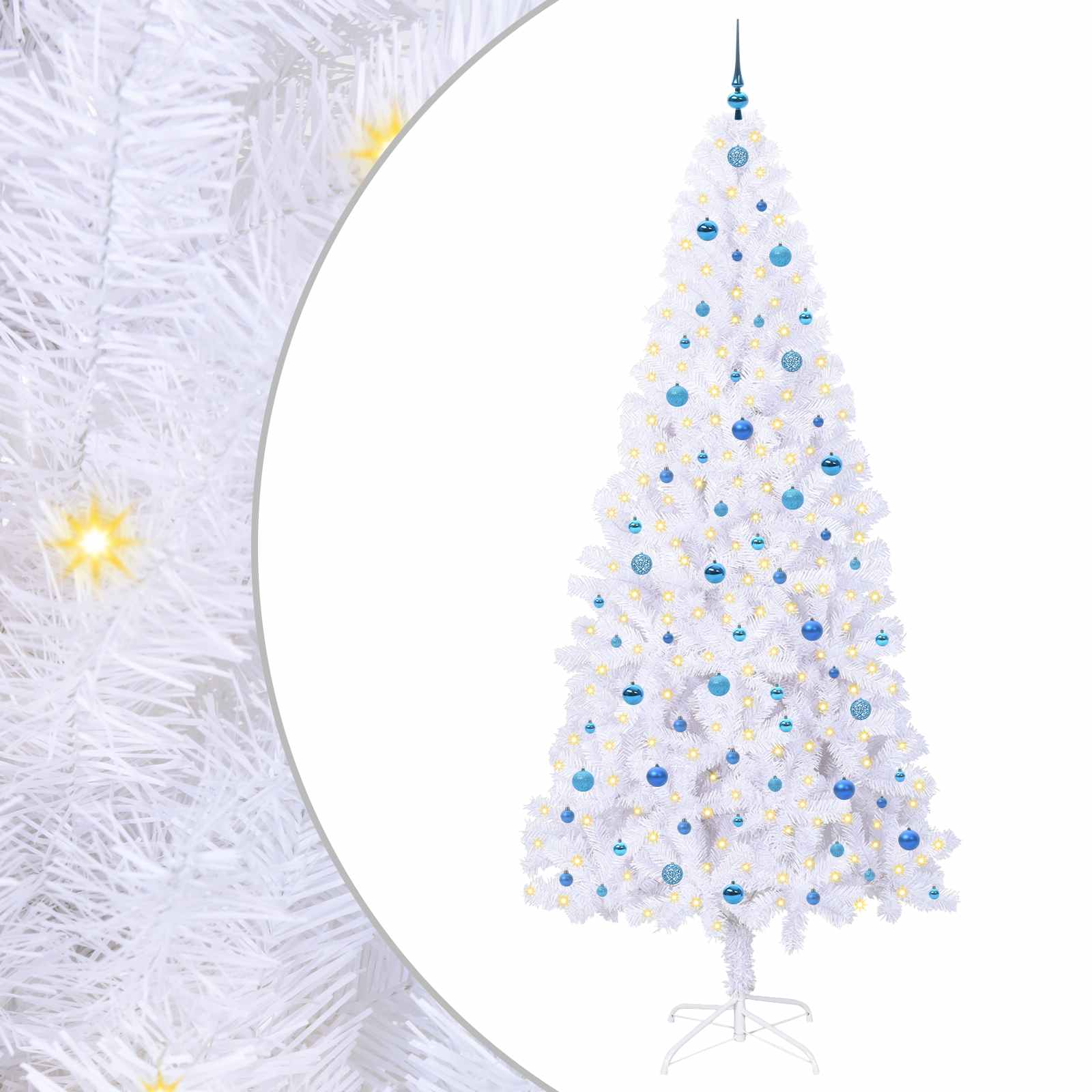 Dirbtinė Kalėdų eglutė SNOW SHINE, su 300 LED Balta 240 vnt.