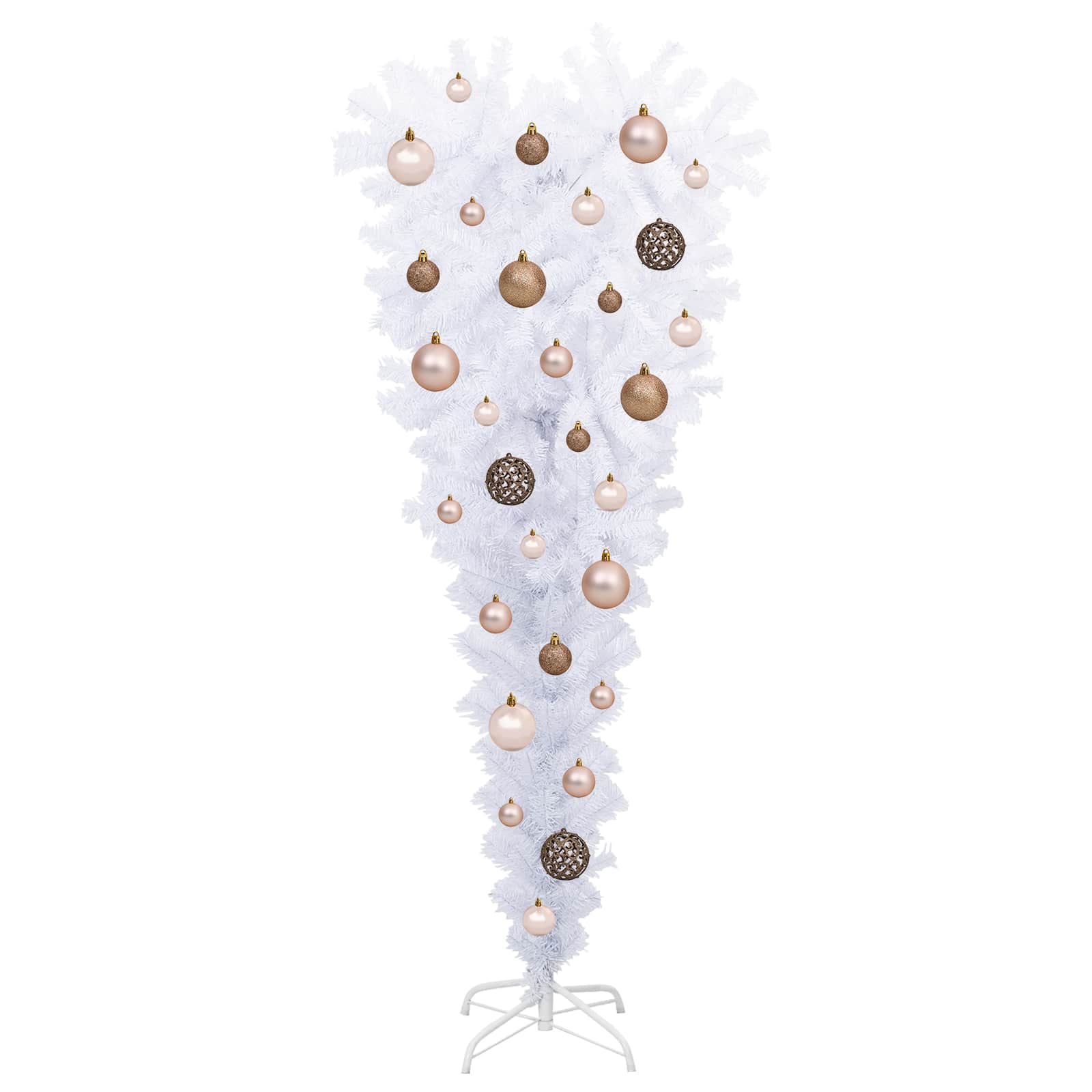 Dirbtinė Kalėdų eglutė su 150 LED Balta 120 cm PVC ir Plienas