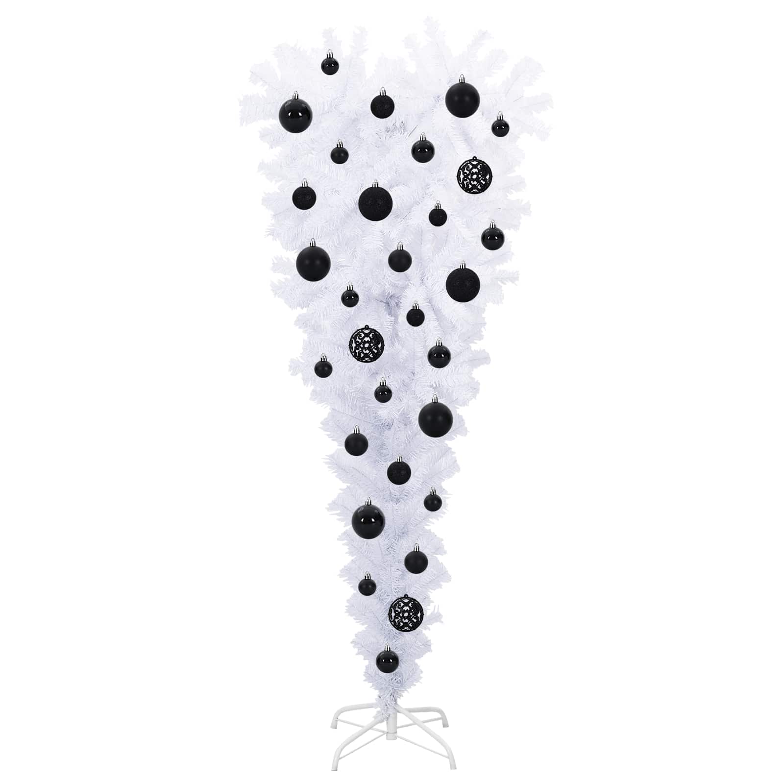 Dirbtinė Kalėdų eglutė su 150 LED Balta 120 cm PVC ir Plienas