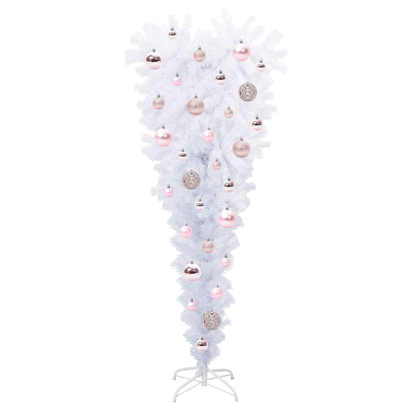 Dirbtinė Kalėdų eglutė su 150 LED Balta 120 cm PVC ir Plienas