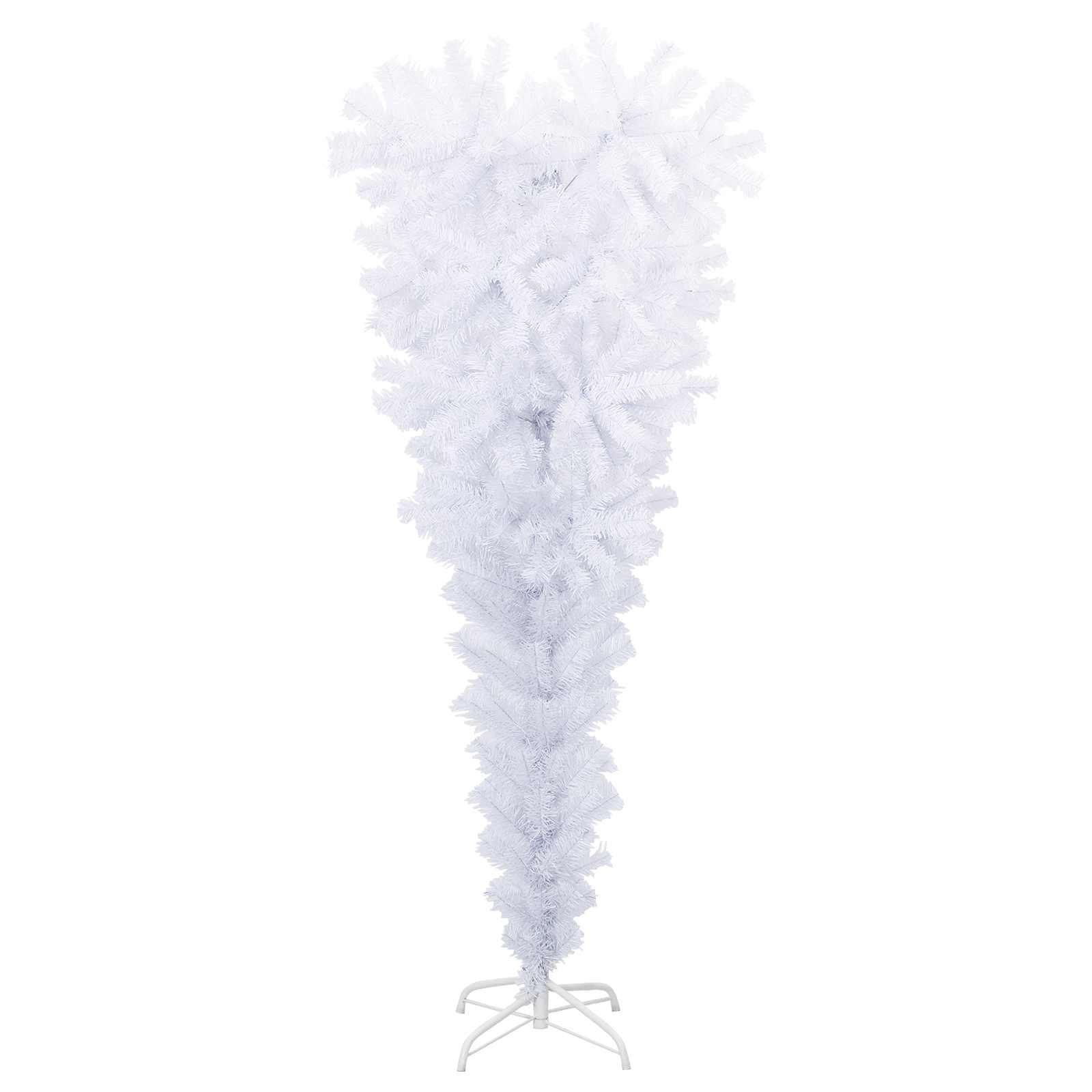 Dirbtinė Kalėdų eglutė su 150 LED Balta 120 cm PVC ir Plienas