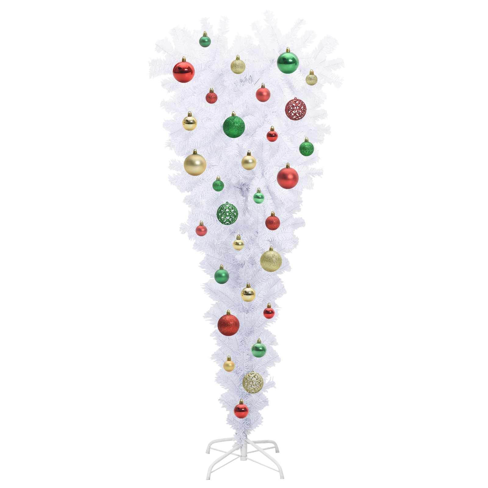 Dirbtinė Kalėdų eglutė su 150 LED Balta 120 cm PVC ir Plienas