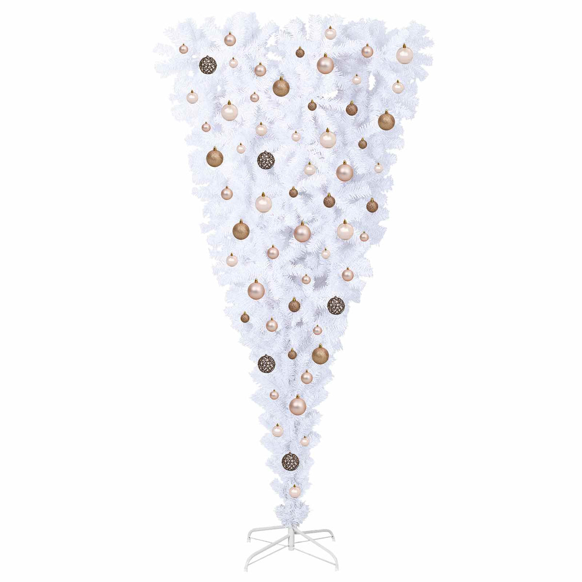Dirbtinė Kalėdų eglutė su 300 LED Balta 180 cm PVC ir plienas