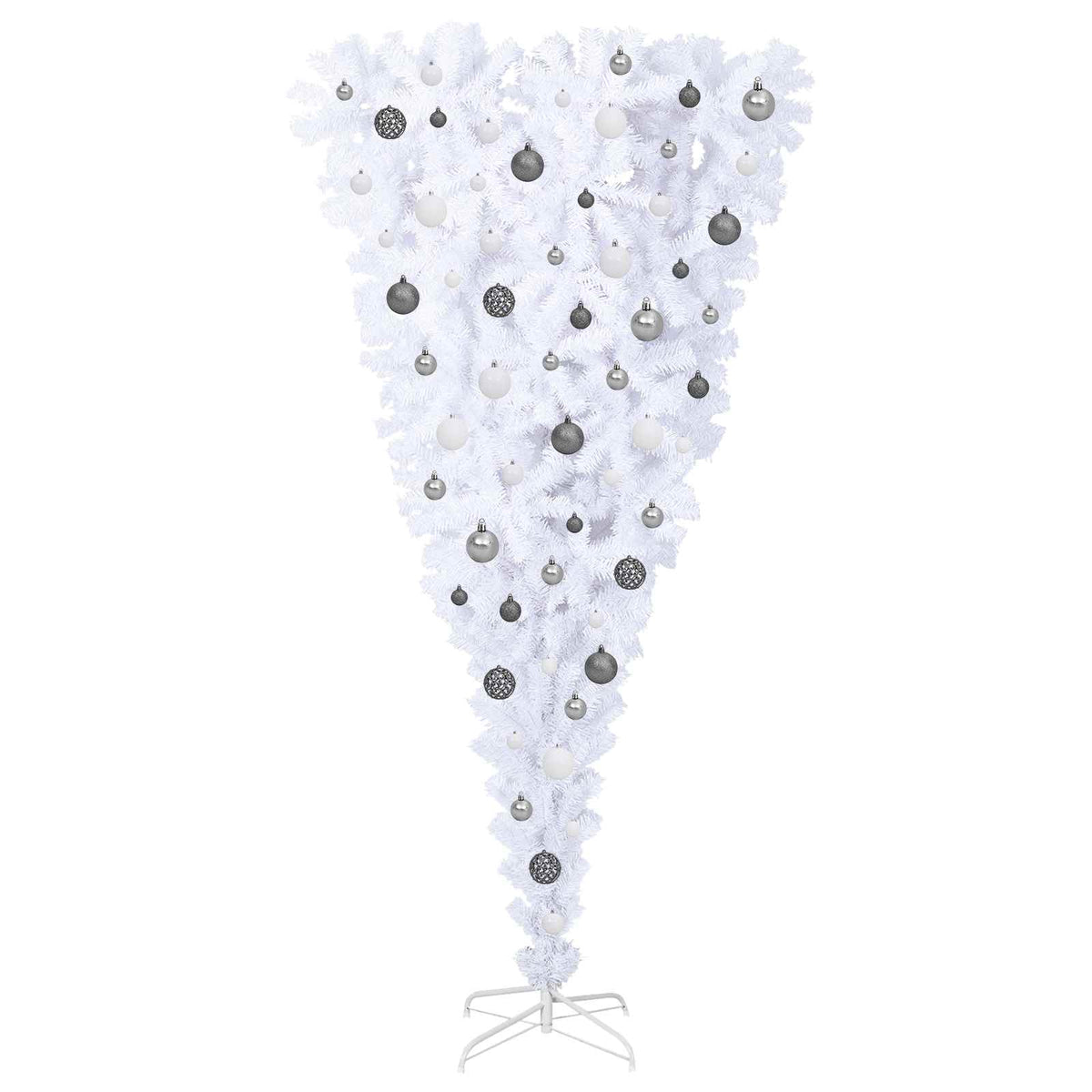 Dirbtinė Kalėdų eglutė su 300 LED Balta 180 cm PVC ir plienas