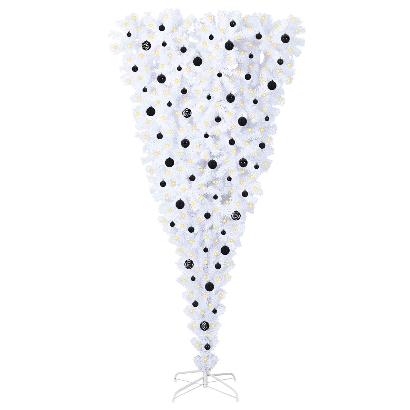 Dirbtinė Kalėdų eglutė su 300 LED Balta 240 cm PVC ir plienas
