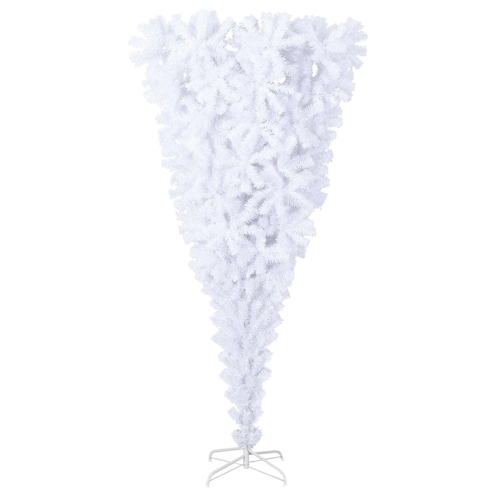 Mākslīgā Ziemassvētku eglīte ar 300 LED lampiņām, balta, 240 cm, PVC un tērauds