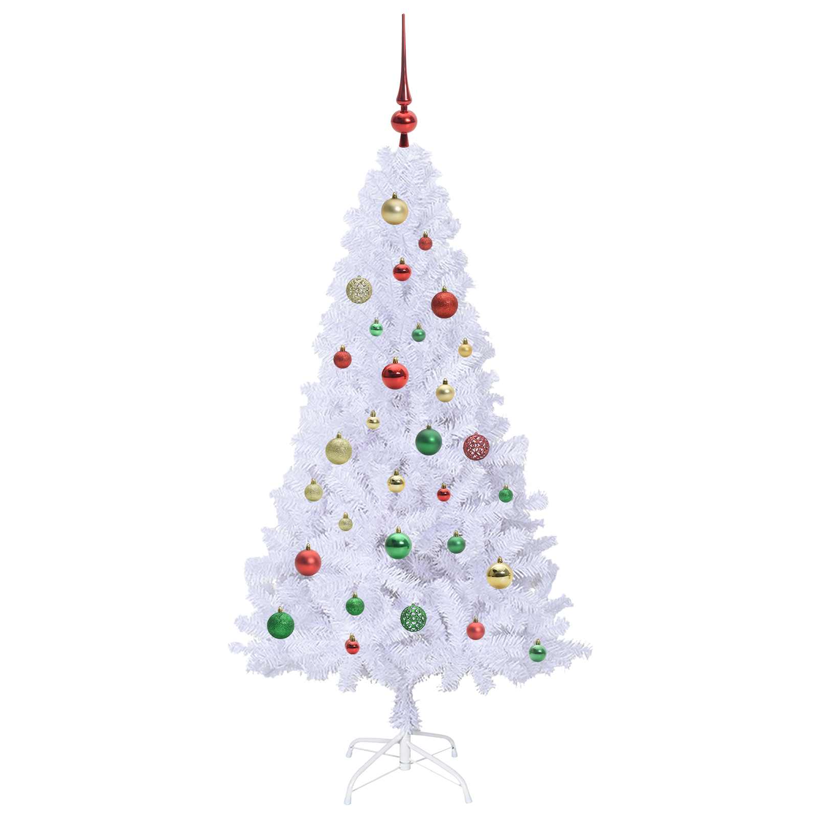 Artificial Christmas Tree with 150 LED White 150 cm PVC and Steel