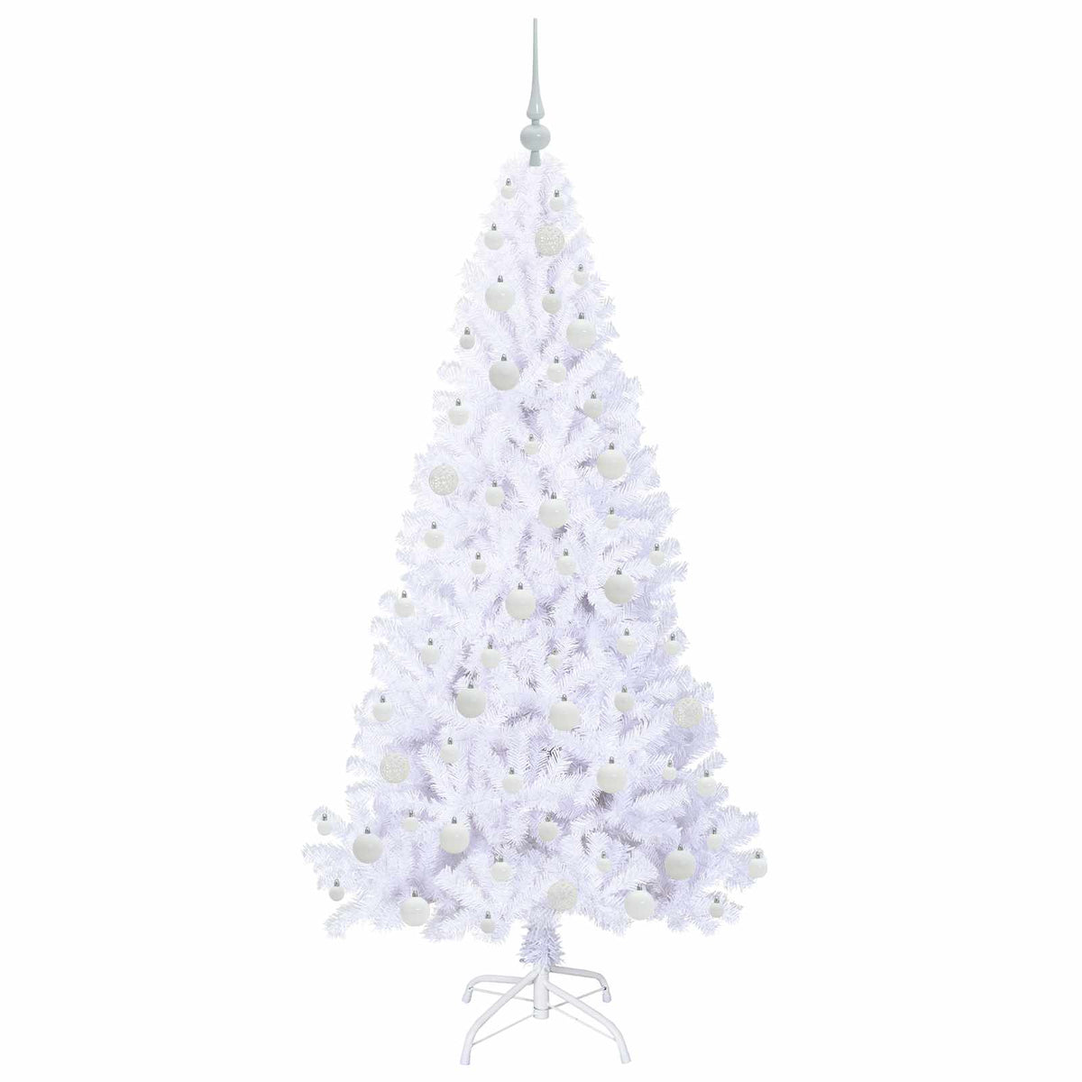Dirbtinė Kalėdų eglutė su 300 LED Balta 180 cm PVC ir Plienas