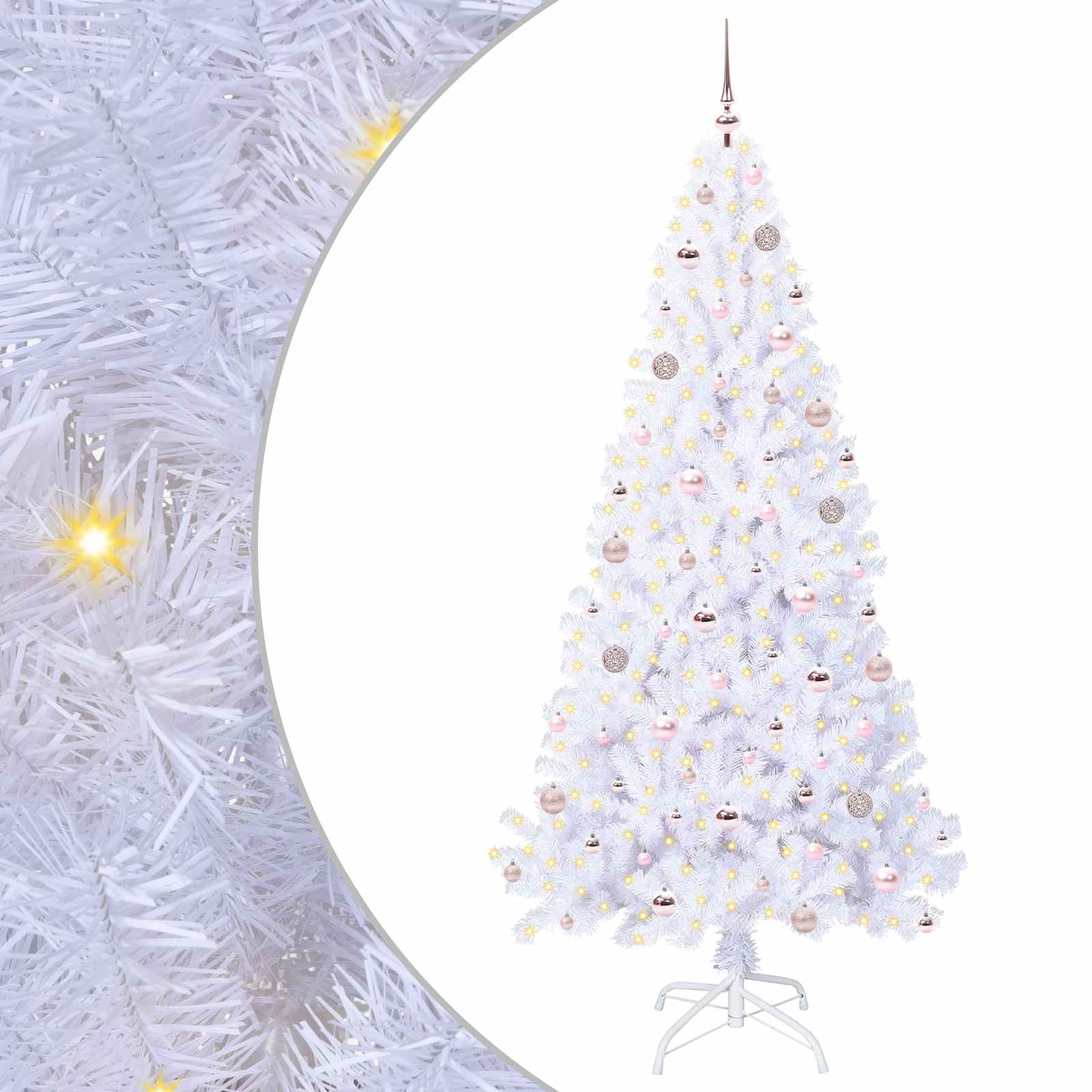 Dirbtinė Kalėdų eglutė FROST EVERGREEN, su 300 LED Balta 210 vnt.