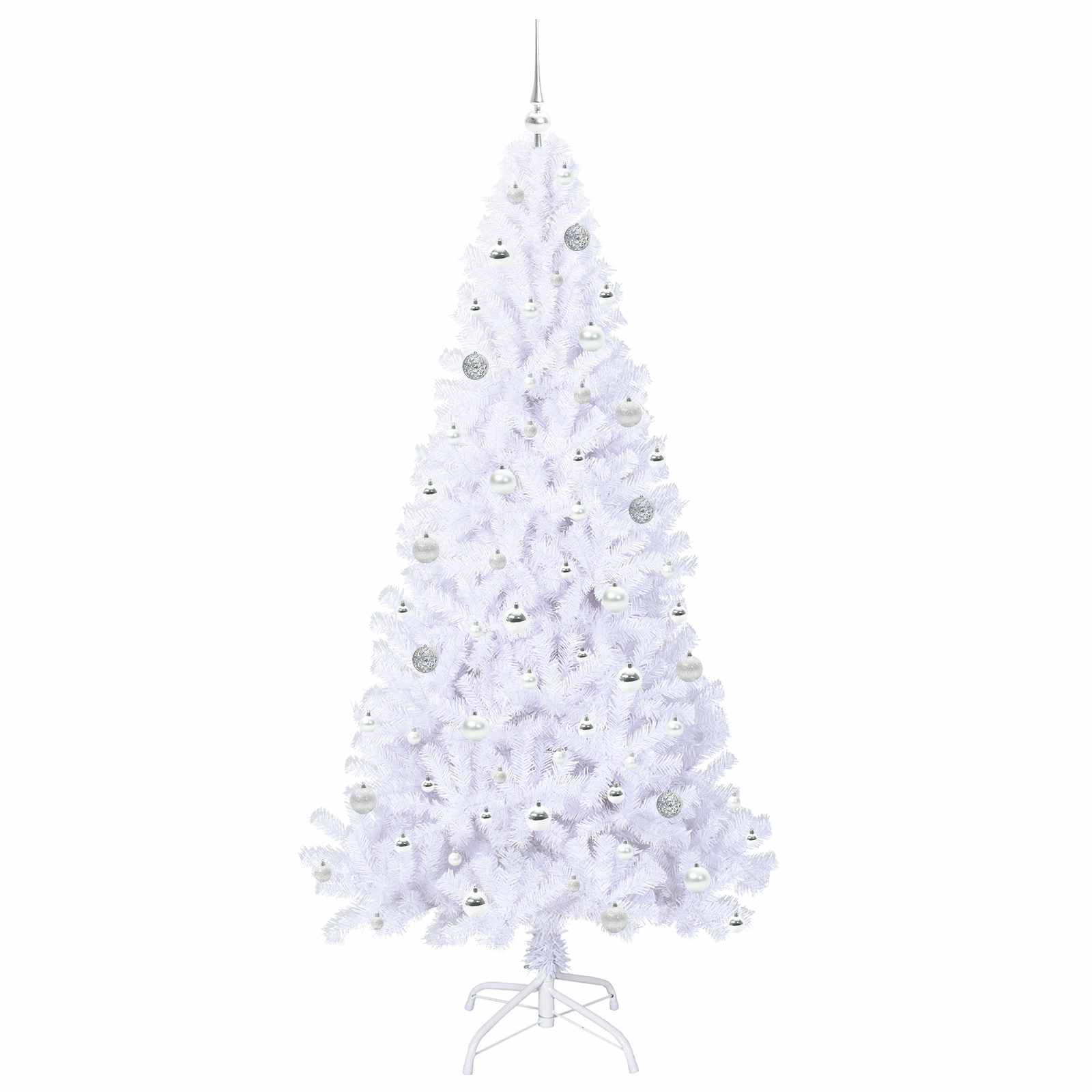 Artificial Christmas tree with 300 LED White 210 cm PVC and Steel