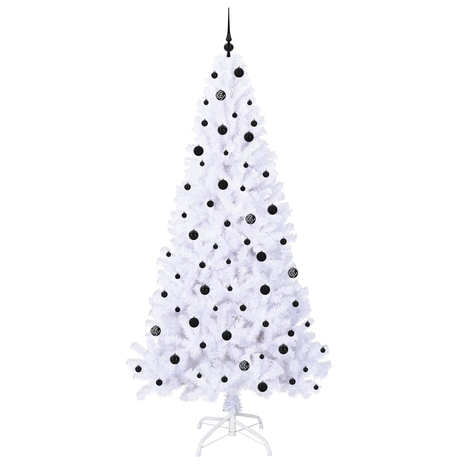 Dirbtinė Kalėdų eglutė su 300 LED Balta 240 cm PVC ir Plienas