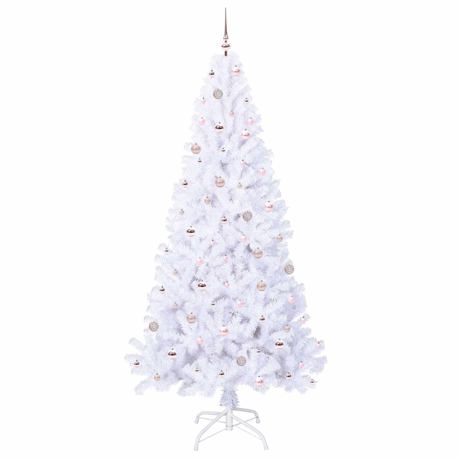 Dirbtinė Kalėdų eglutė su 300 LED Balta 240 cm PVC ir Plienas