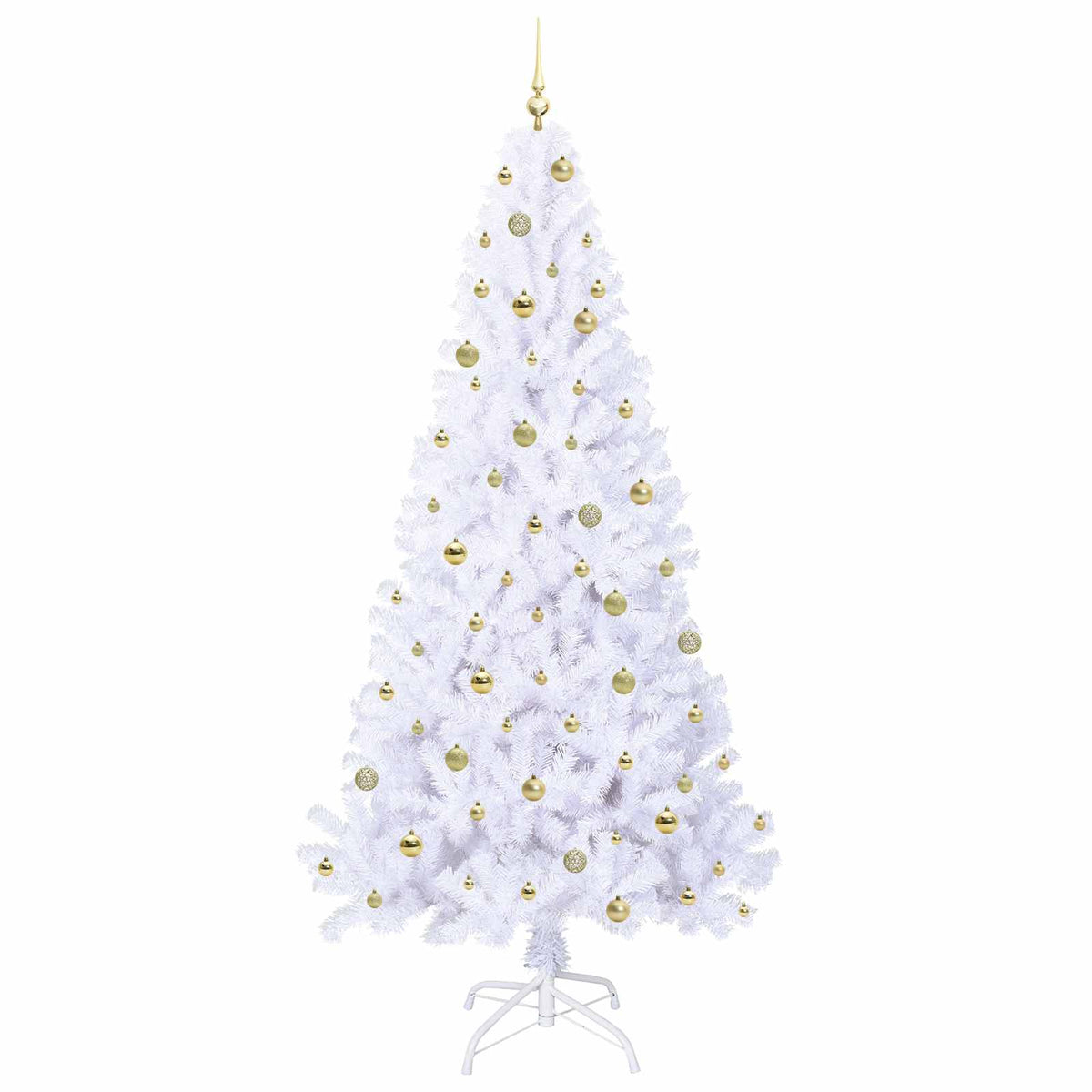 Dirbtinė Kalėdų eglutė su 300 LED Balta 240 cm PVC ir Plienas