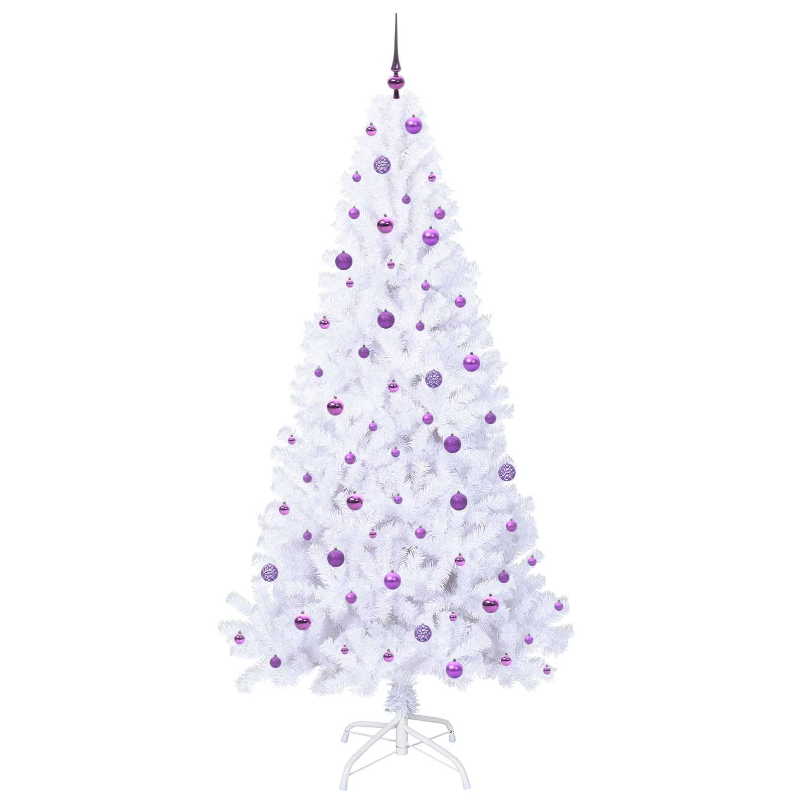 Dirbtinė Kalėdų eglutė su 300 LED Balta 240 cm PVC ir Plienas