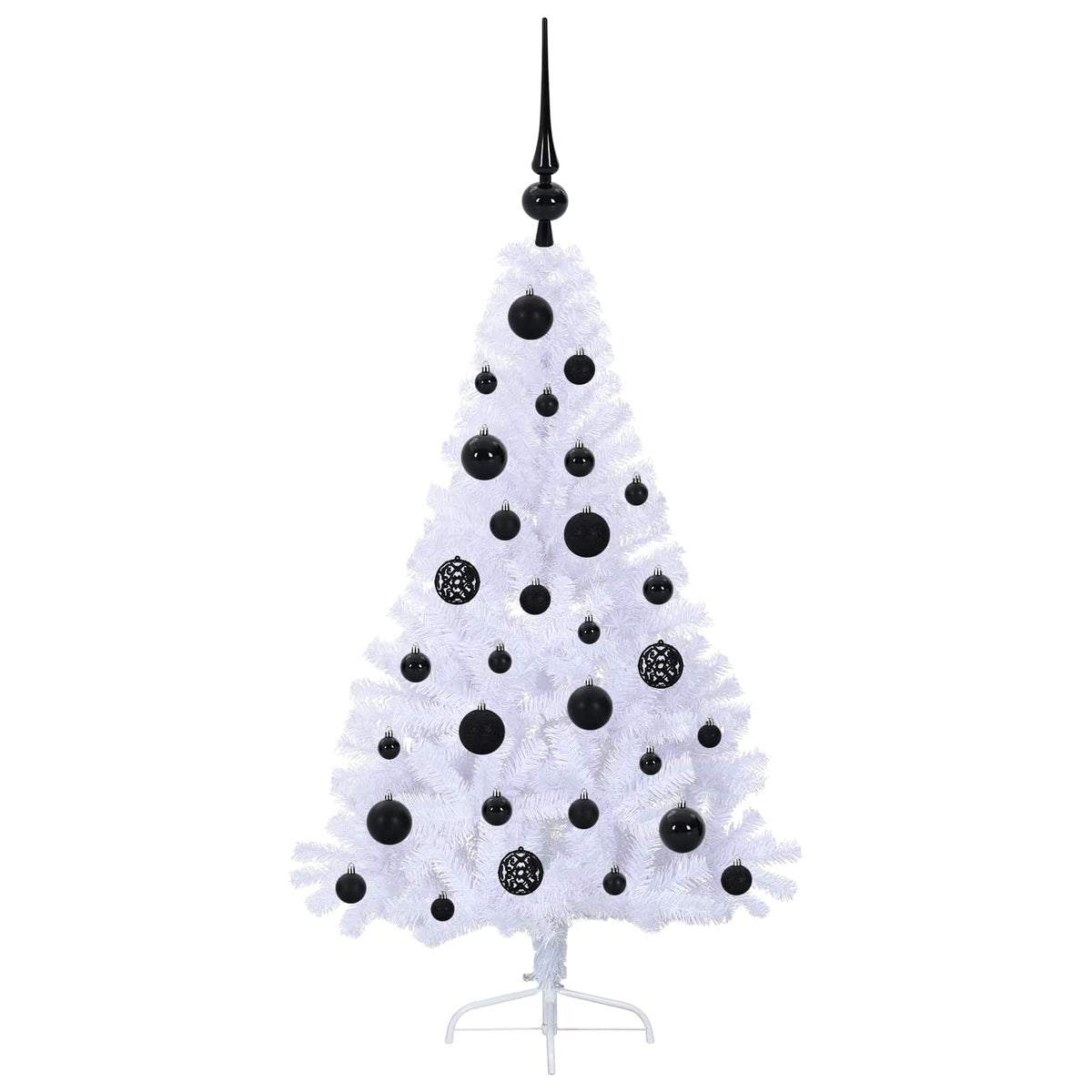 Dirbtinė Kalėdų eglutė su 150 LED Balta 120 cm PVC ir Plienas