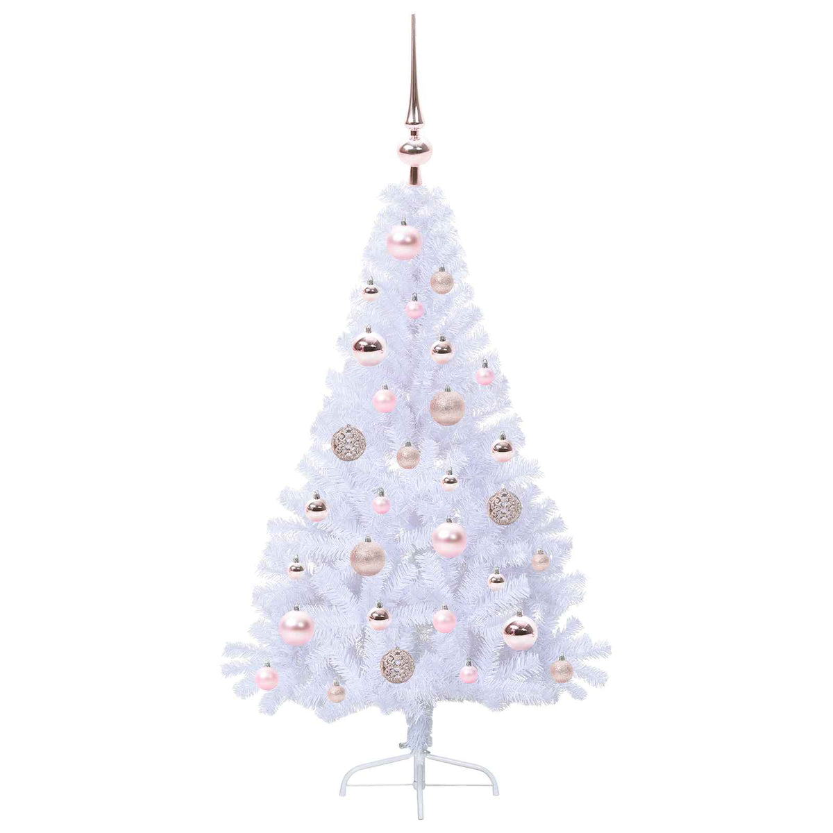 Dirbtinė Kalėdų eglutė su 150 LED Balta 120 cm PVC ir Plienas