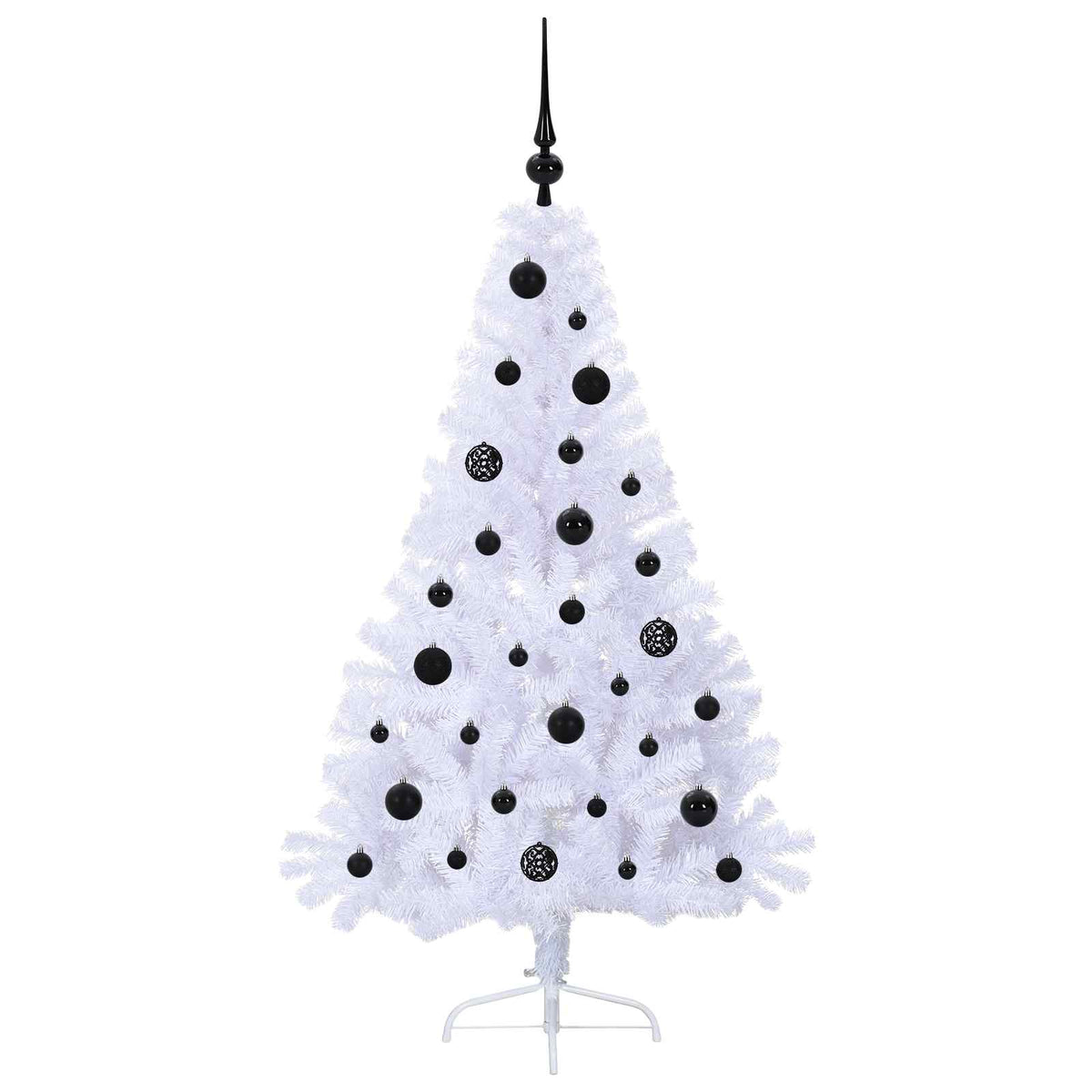 Dirbtinė Kalėdų eglutė su 150 LED Balta 150 cm PVC ir Plienas
