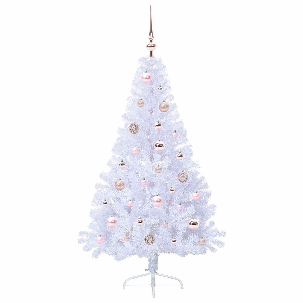 Dirbtinė Kalėdų eglutė su 150 LED Balta 150 cm PVC ir Plienas