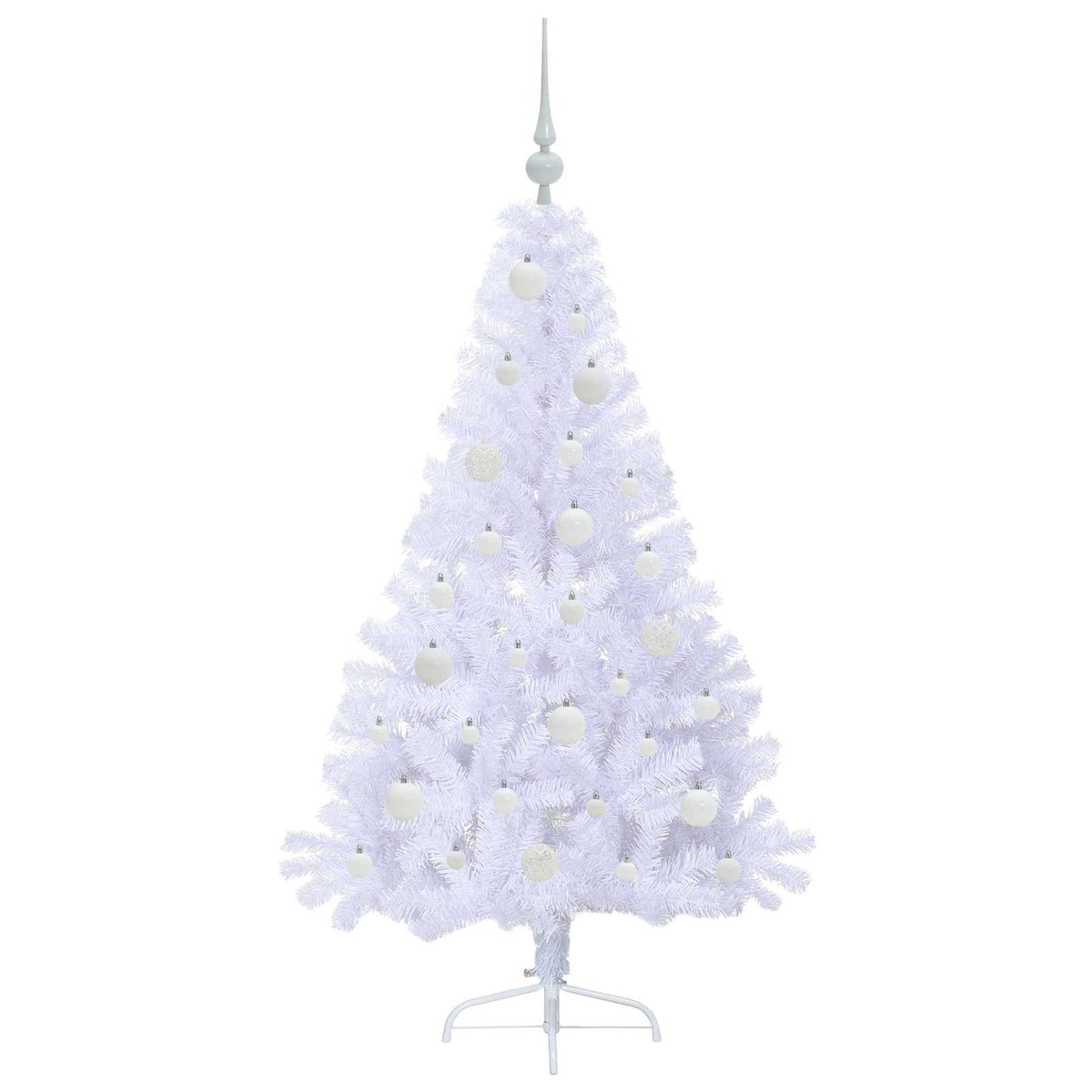 Dirbtinė Kalėdų eglutė su 150 LED Balta 150 cm PVC ir Plienas