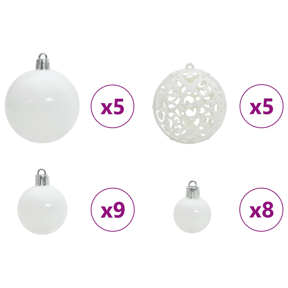 Dirbtinė Kalėdų eglutė su 150 LED Balta 150 cm PVC ir Plienas