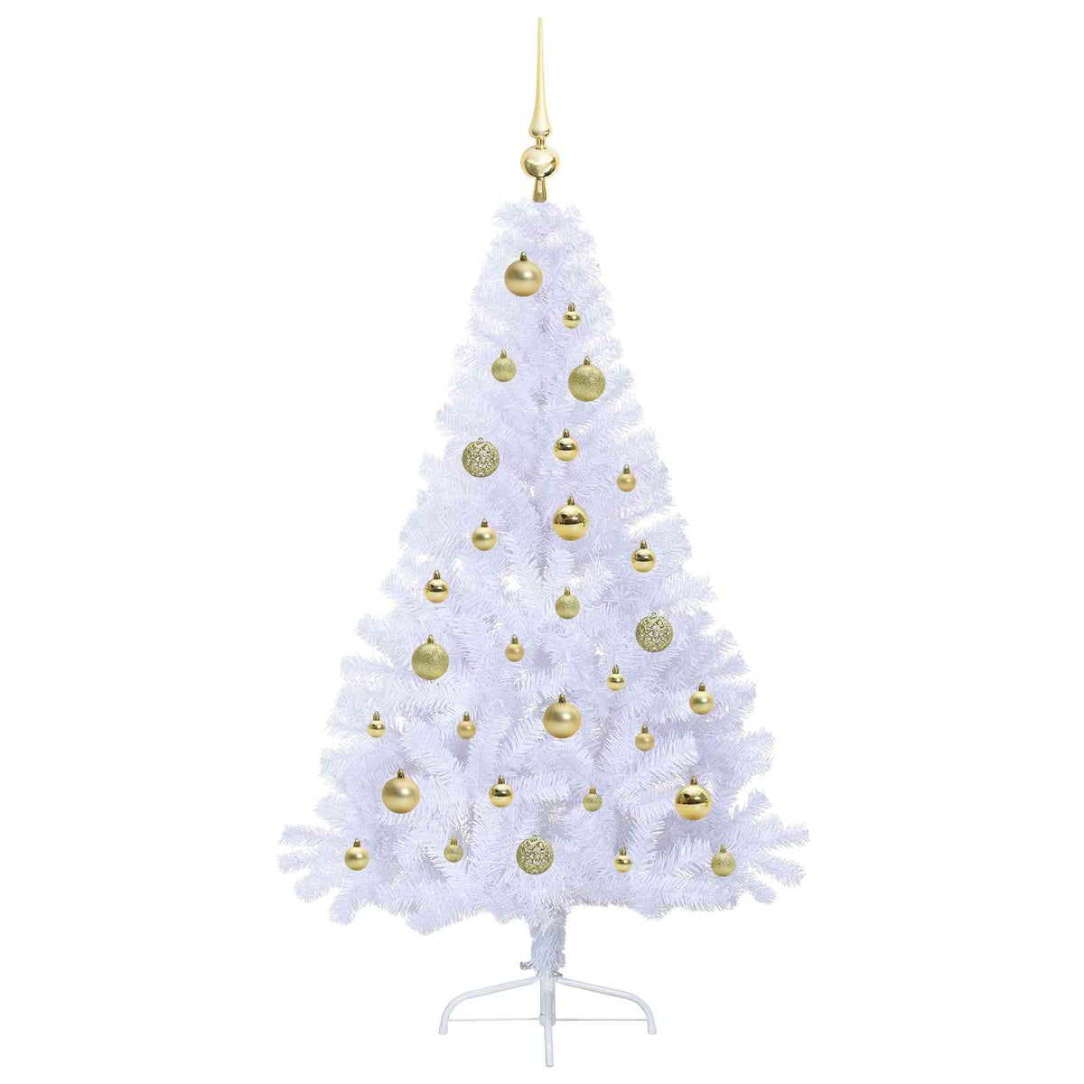 Dirbtinė Kalėdų eglutė su 150 LED Balta 150 cm PVC ir Plienas