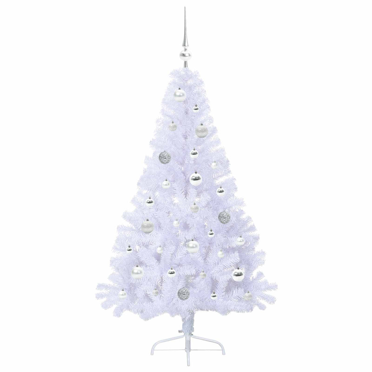Dirbtinė Kalėdų eglutė su 150 LED Balta 150 cm PVC ir Plienas