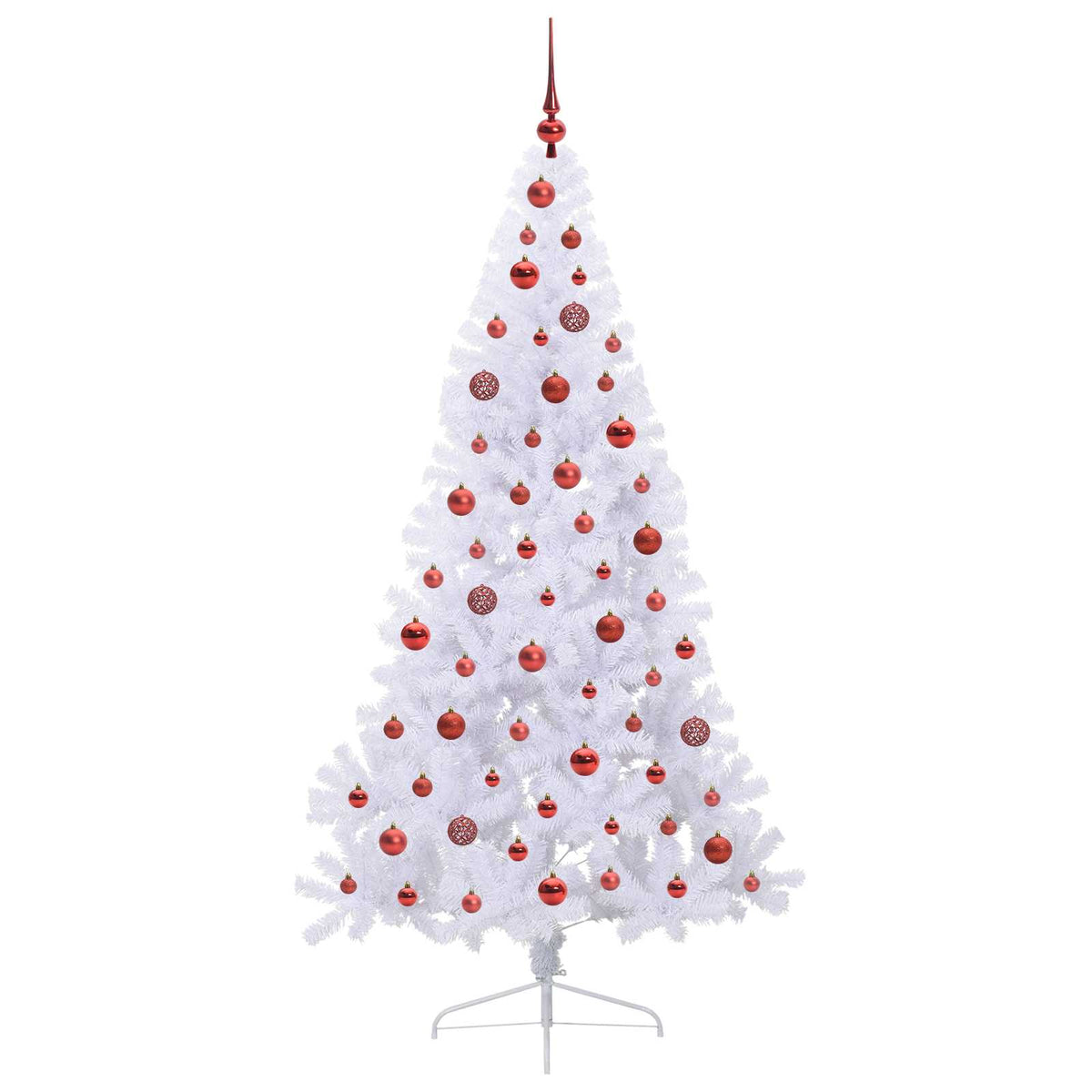 Dirbtinė Kalėdų eglutė su 300 LED Balta 180 cm PVC ir Plienas