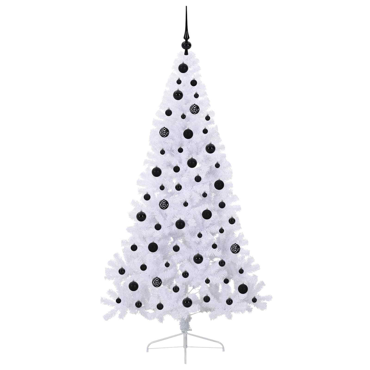 Dirbtinė Kalėdų eglutė su 300 LED Balta 180 cm PVC ir Plienas