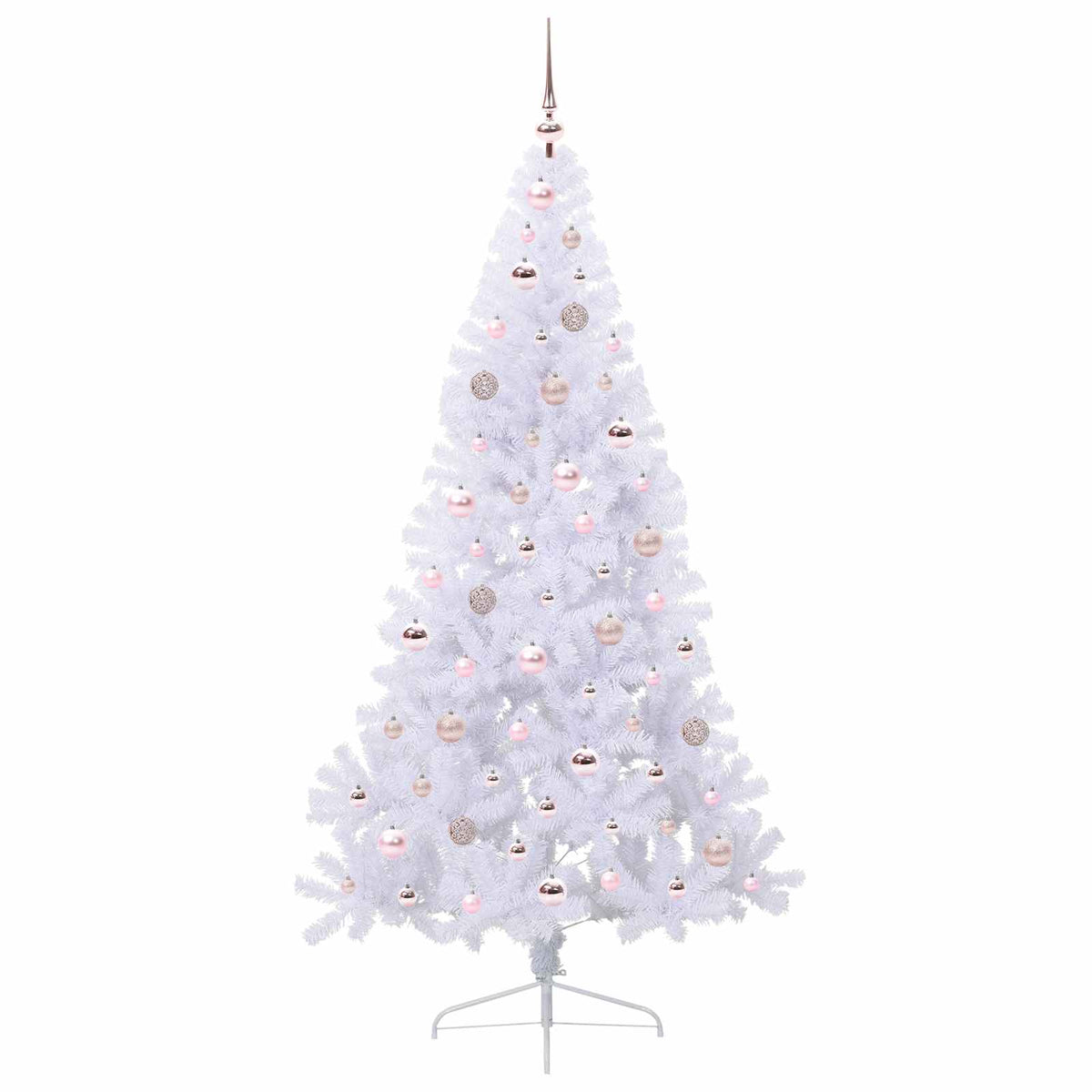 Dirbtinė Kalėdų eglutė su 300 LED Balta 180 cm PVC ir Plienas