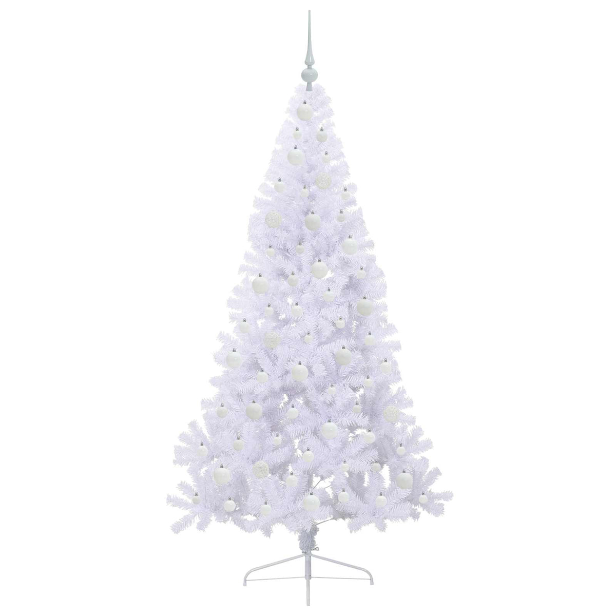 Dirbtinė Kalėdų eglutė su 300 LED Balta 180 cm PVC ir Plienas
