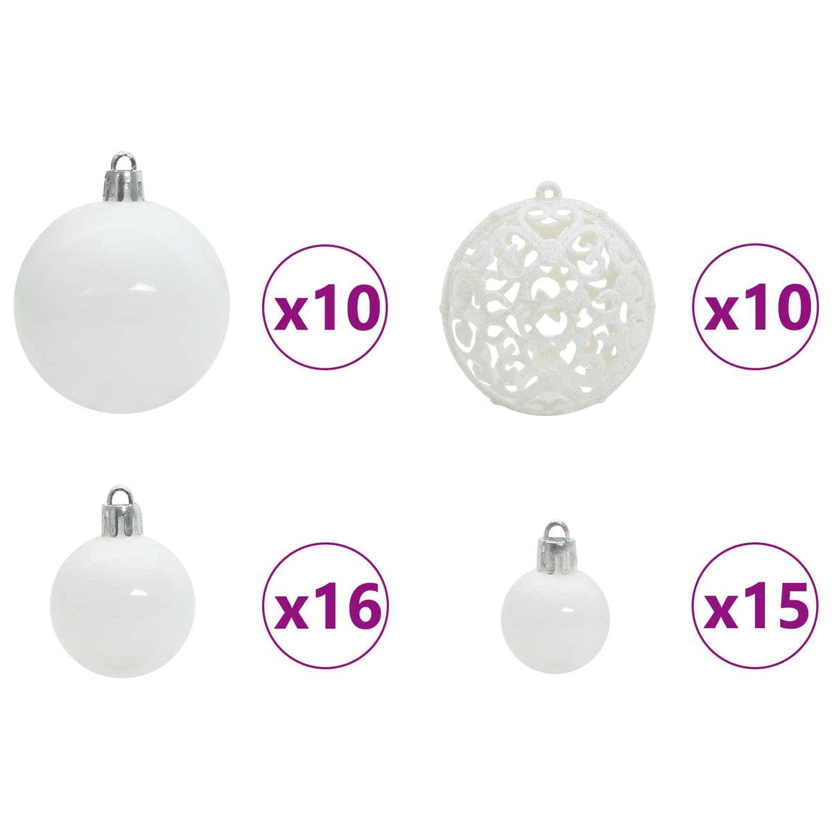 Dirbtinė Kalėdų eglutė su 300 LED Balta 180 cm PVC ir Plienas