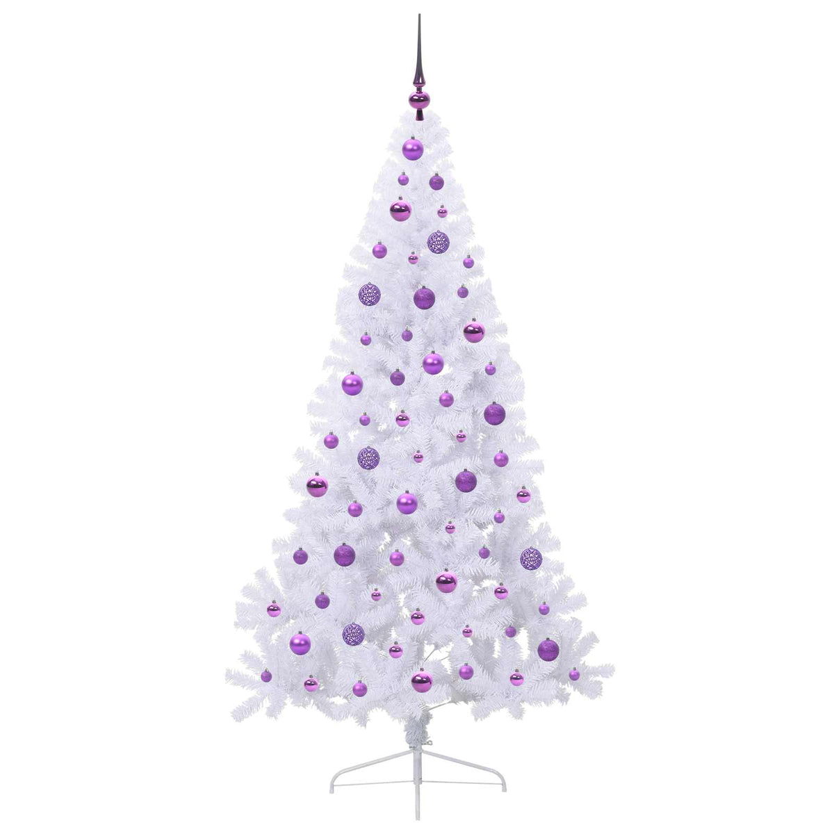 Dirbtinė Kalėdų eglutė su 300 LED Balta 180 cm PVC ir Plienas