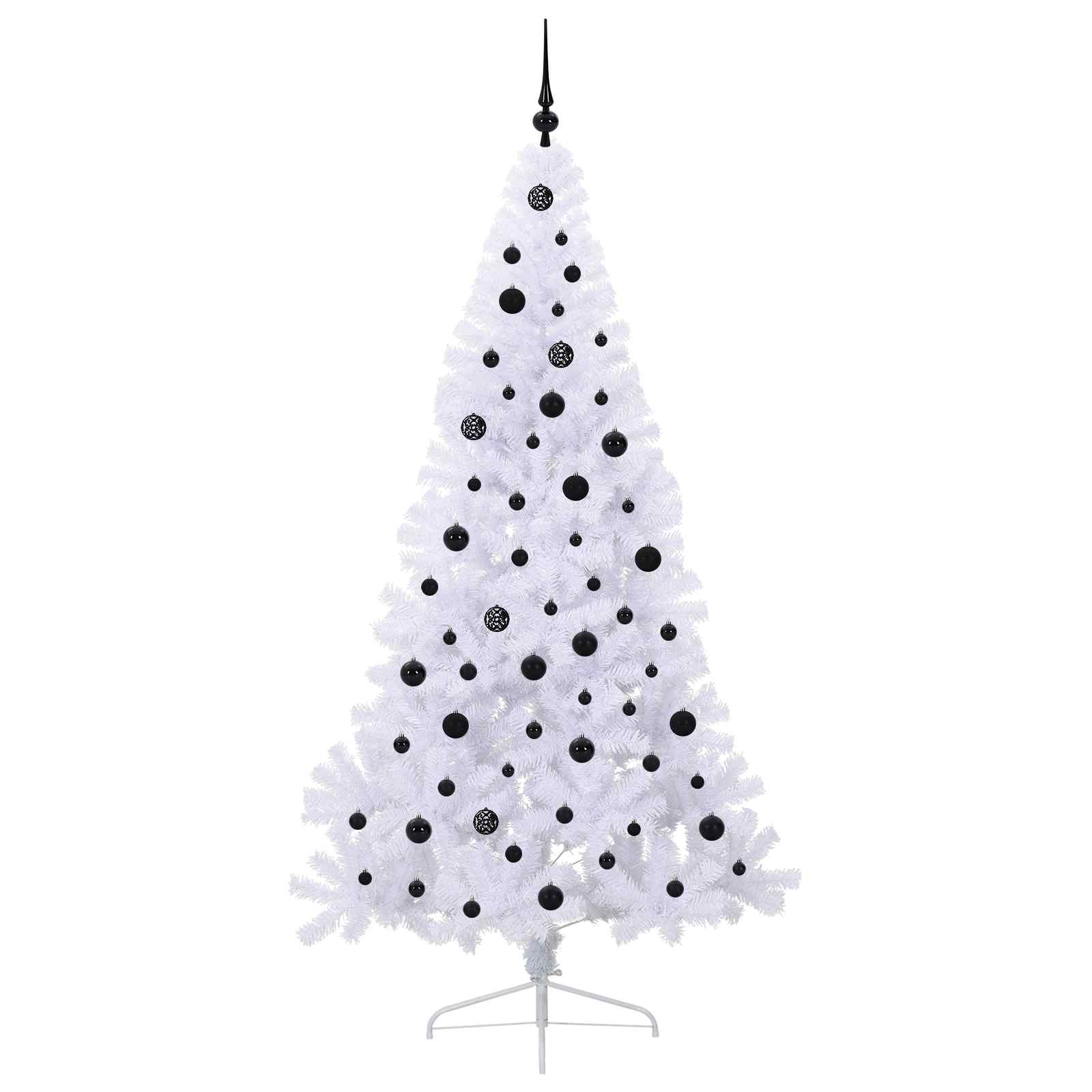 Dirbtinė Kalėdų eglutė su 300 LED Balta 210 cm PVC ir Plienas
