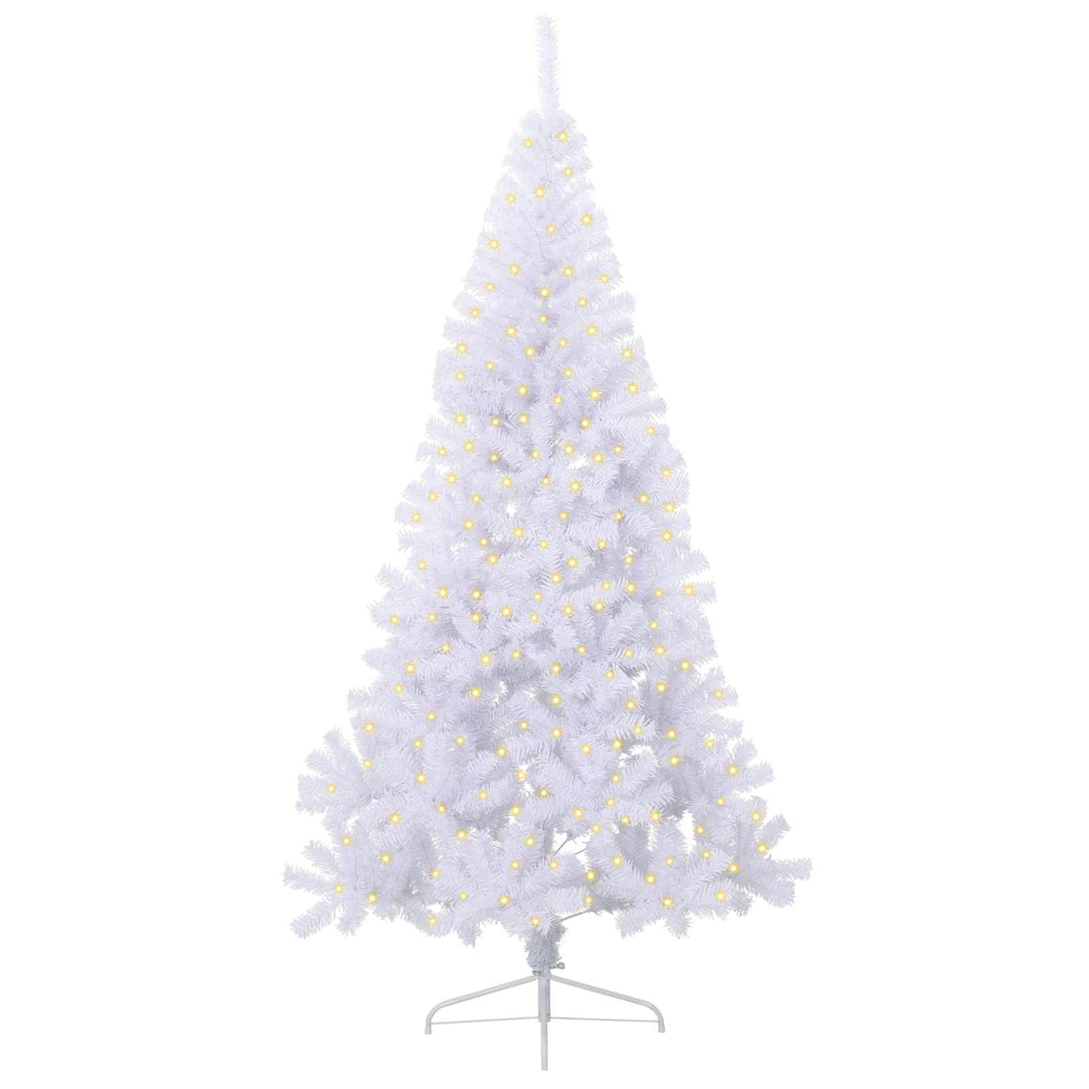 Dirbtinė Kalėdų eglutė su 300 LED Balta 240 cm PVC ir Plienas