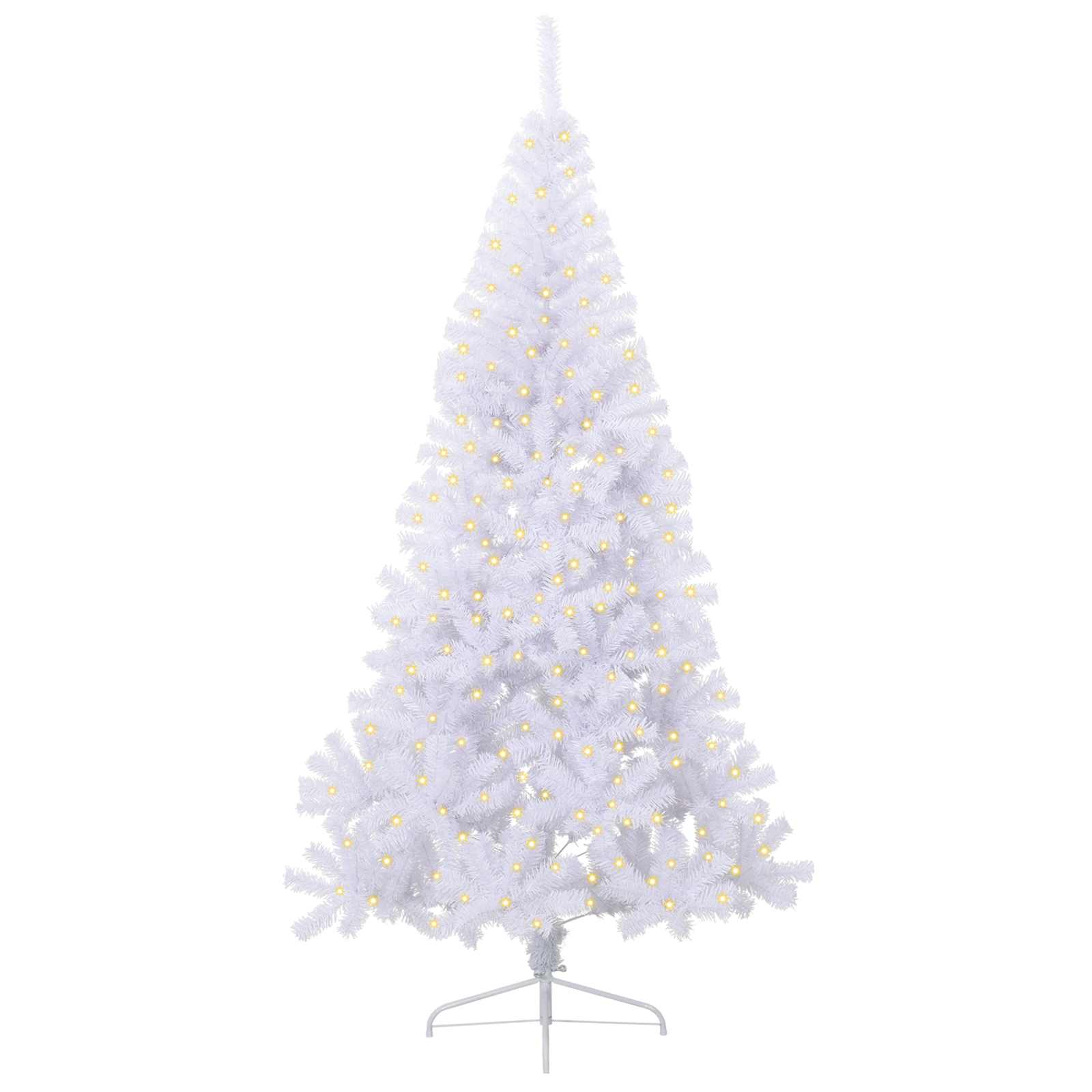 Dirbtinė Kalėdų eglutė su 300 LED Balta 240 cm PVC ir Plienas