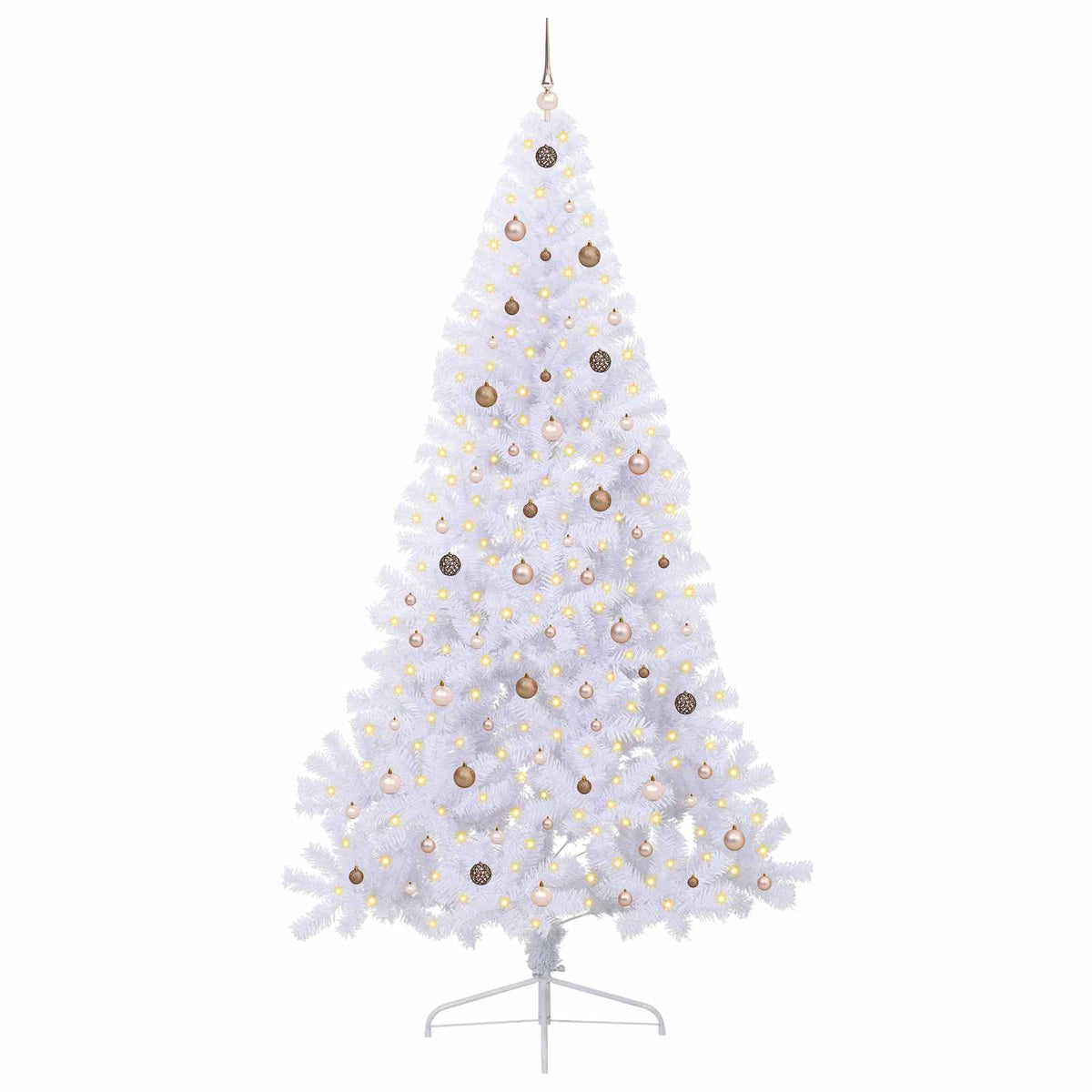 Dirbtinė Kalėdų eglutė Balta 240 cm PVC ir Plienas