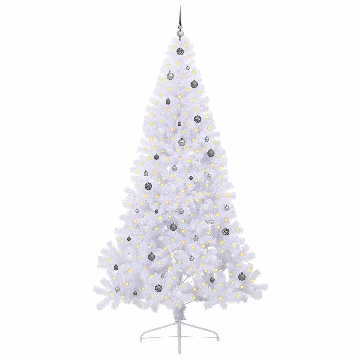 Dirbtinė Kalėdų eglutė Balta 240 cm PVC ir Plienas