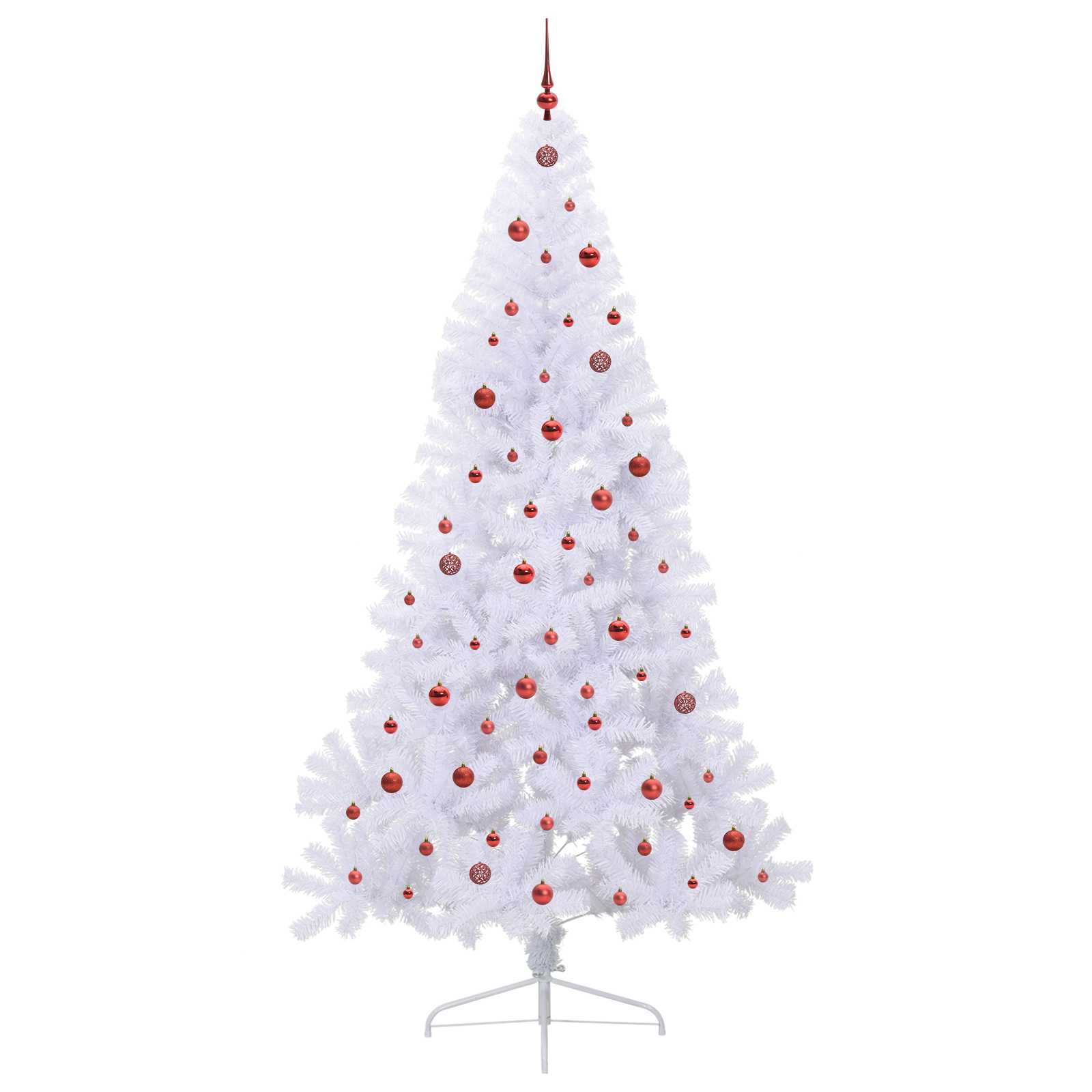 Dirbtinė Kalėdų eglutė su 300 LED Balta 240 cm PVC ir Plienas