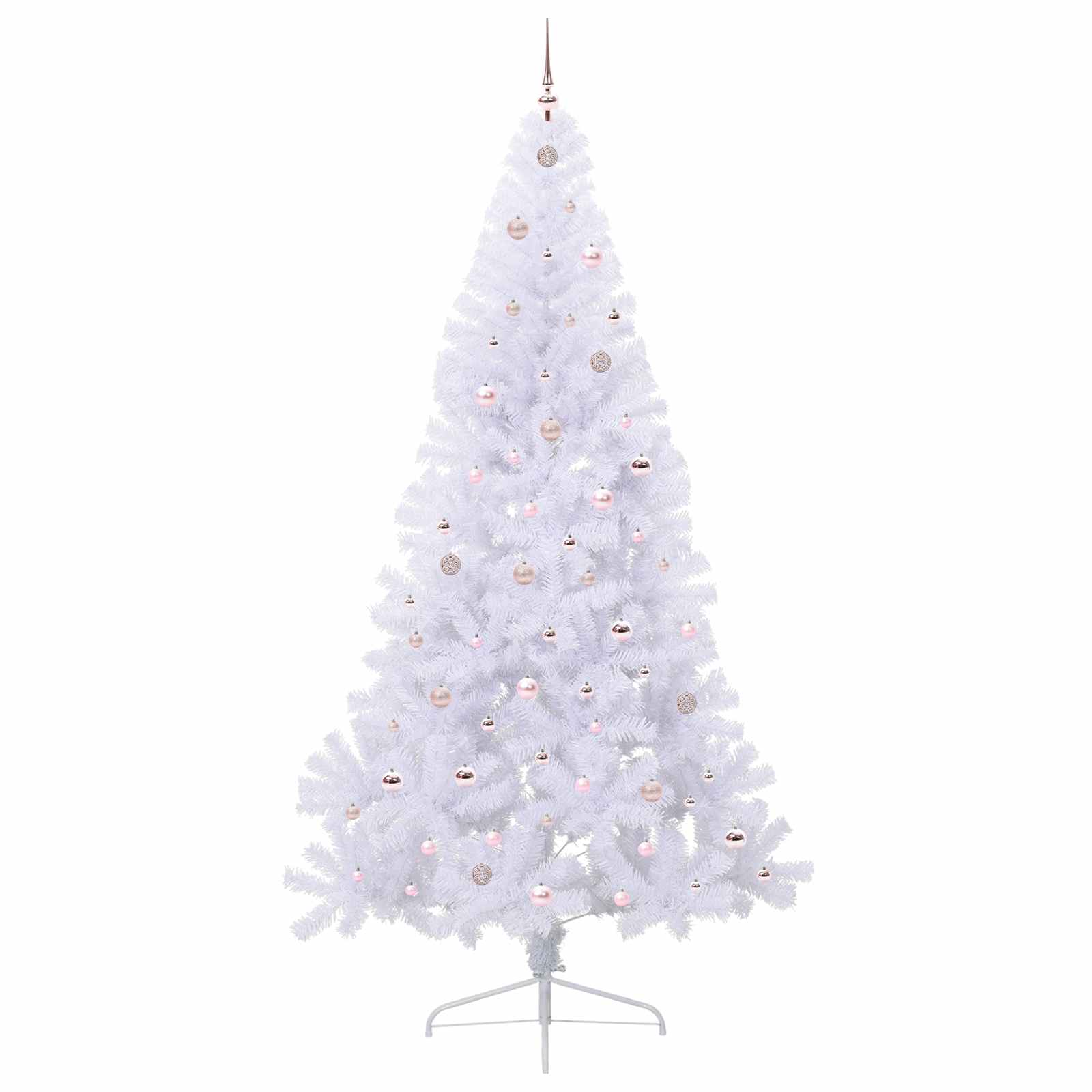 Mākslīgā Ziemassvētku eglīte ar 300 LED, balta, 240 cm, PVC un tērauds