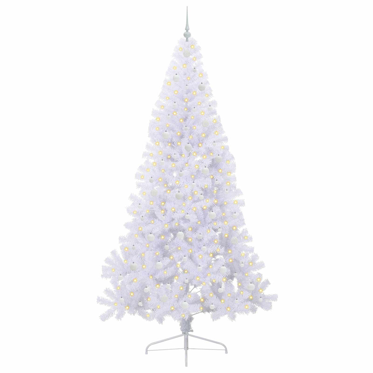 Dirbtinė Kalėdų eglutė Balta 240 cm PVC ir Plienas