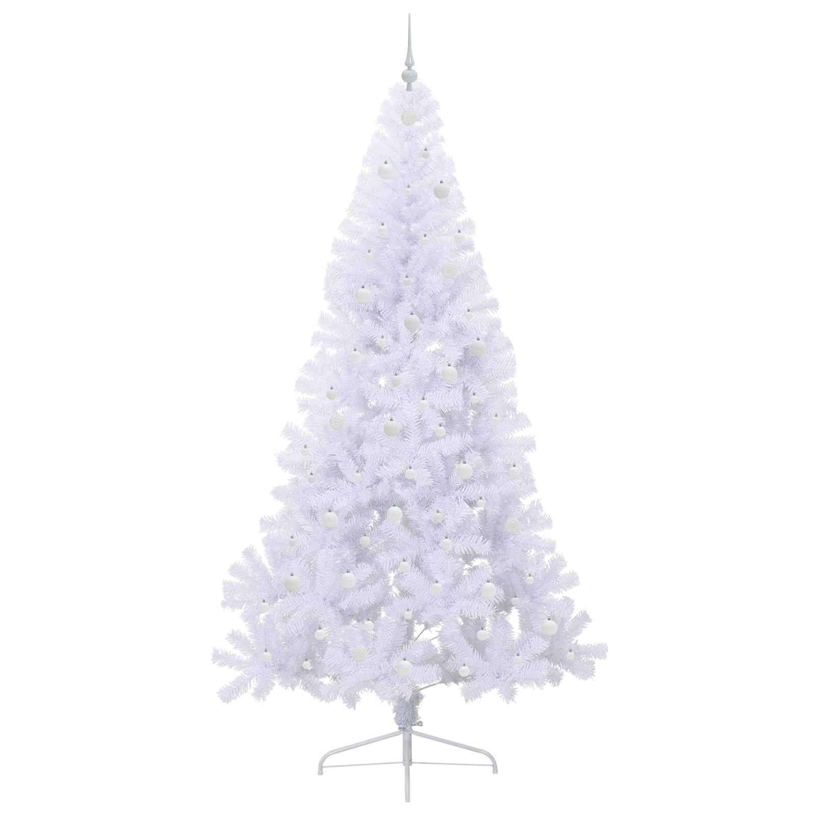 Dirbtinė Kalėdų eglutė su 300 LED Balta 240 cm PVC ir Plienas