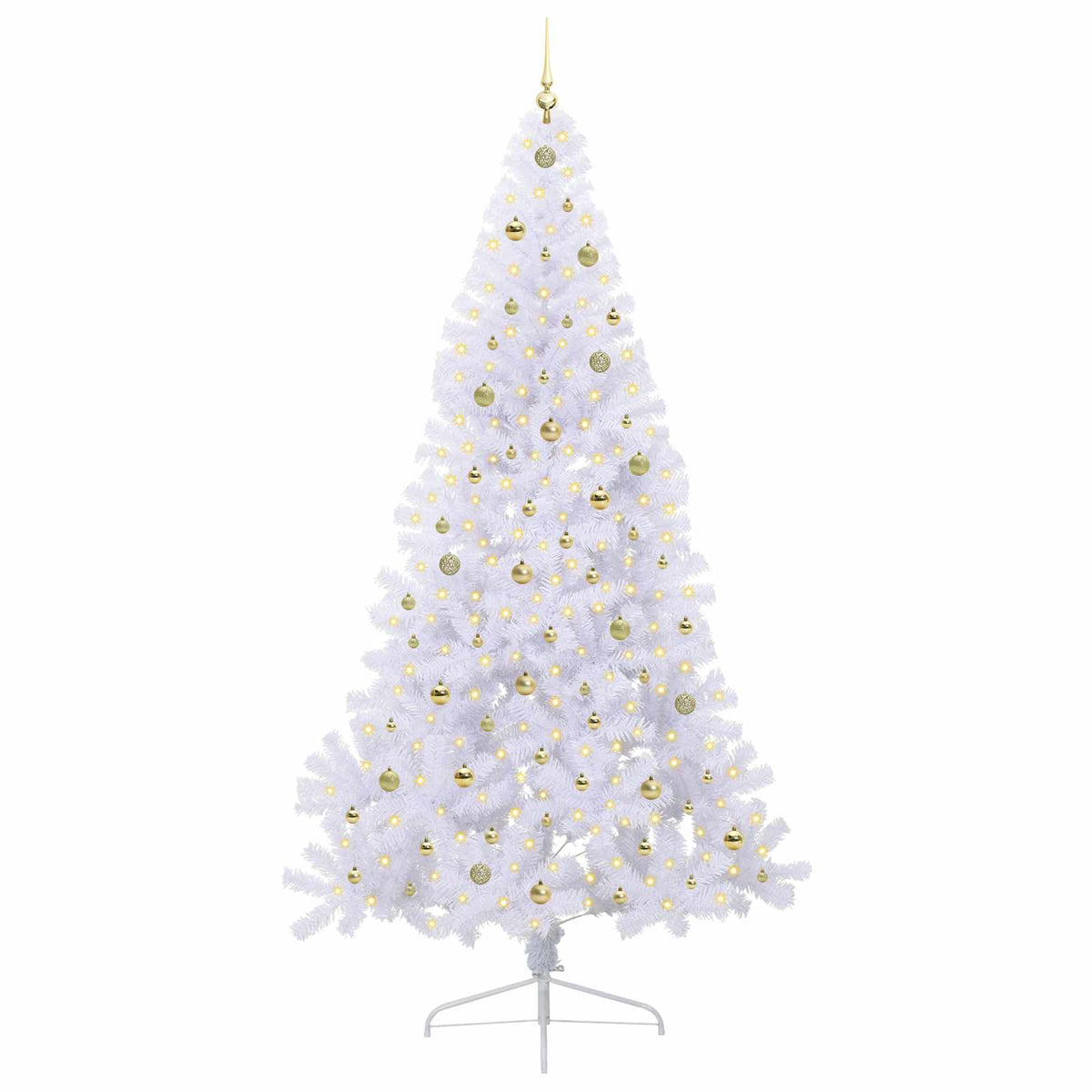 Dirbtinė Kalėdų eglutė Balta 240 cm PVC ir Plienas