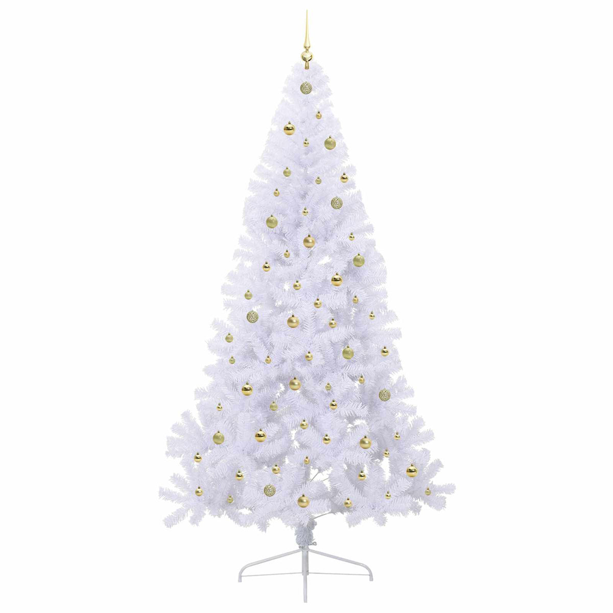 Dirbtinė Kalėdų eglutė Balta 240 cm PVC ir Plienas