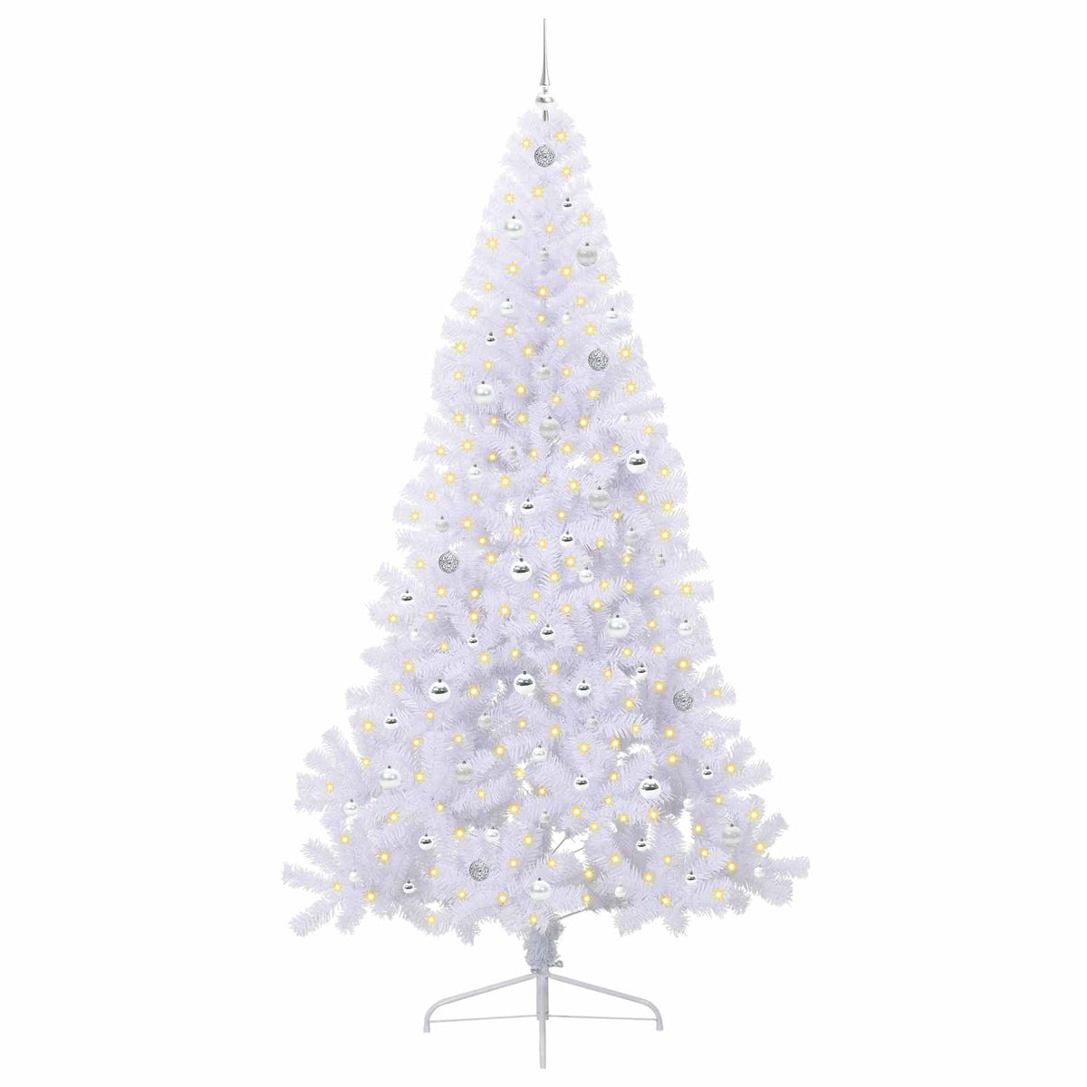 Dirbtinė Kalėdų eglutė Balta 240 cm PVC ir Plienas